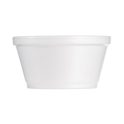 DART Foam Container, Extra Squat, 8 oz, White, 1,000/Carton - Flipcost