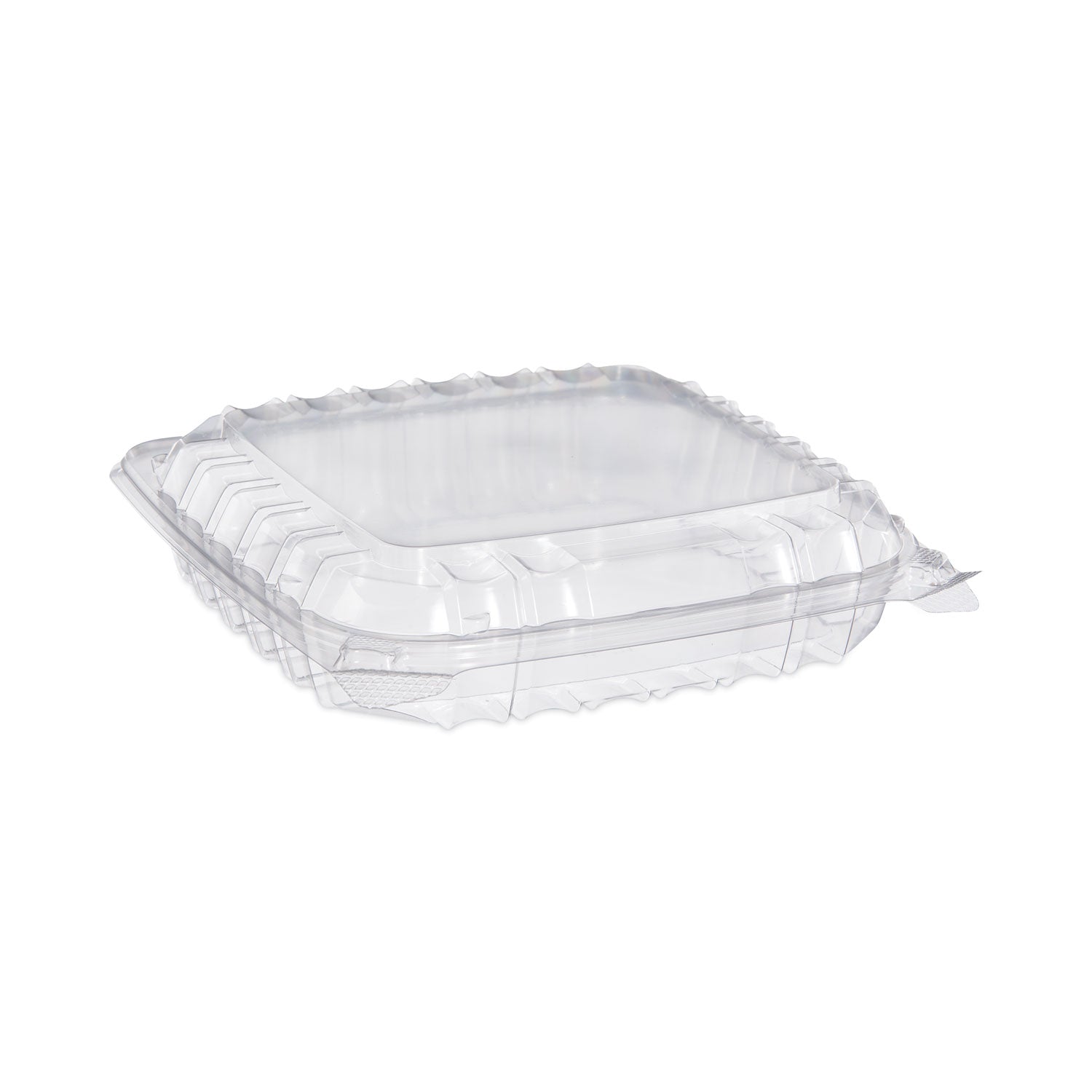 Dart® ClearSeal Hinged-Lid Plastic Containers, 8.31 x 8.31 x 2, Clear, Plastic, 125/Bag, 2 Bags/Carton