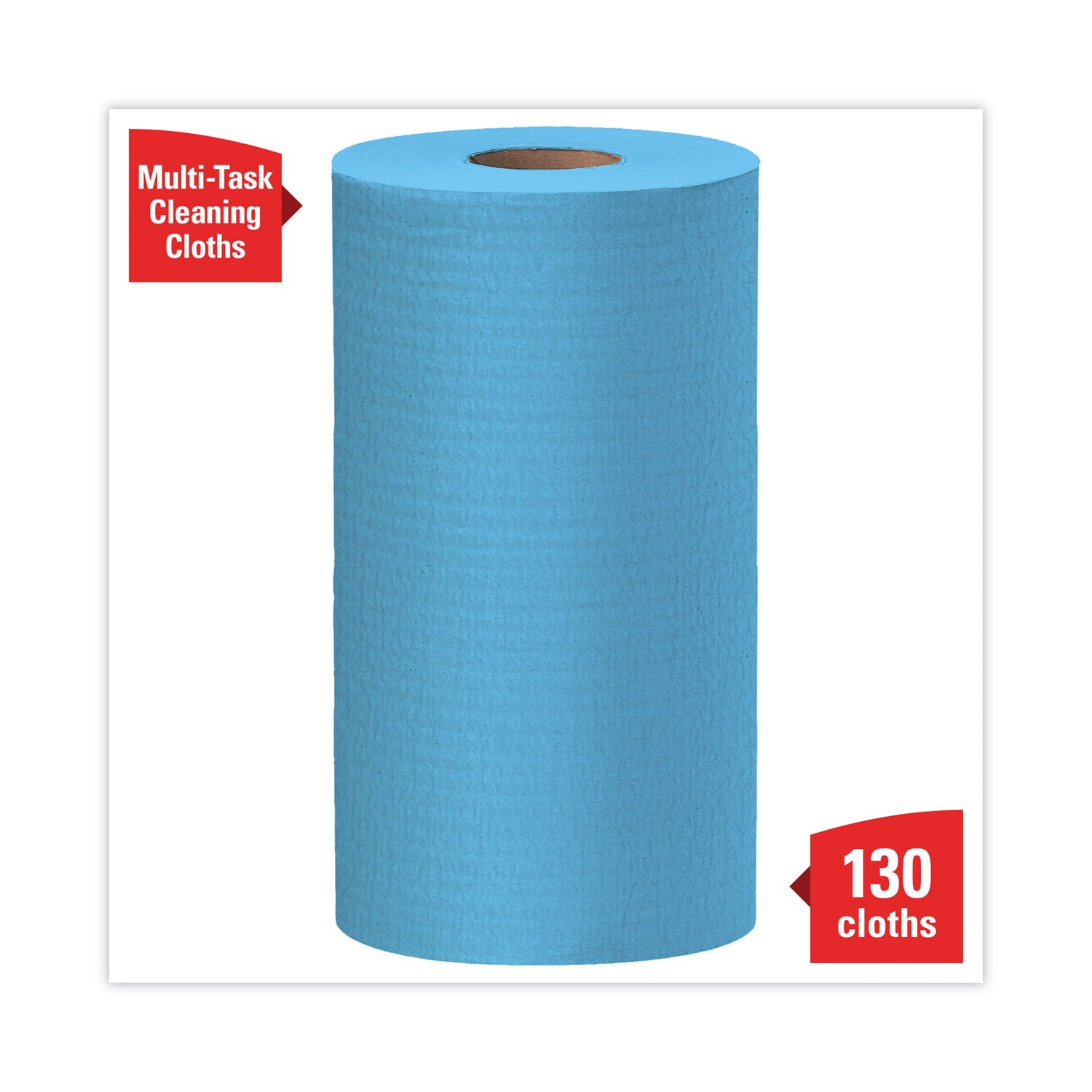 WypAll® General Clean X60 Cloths, Small Roll, 9.8 x 13.4, Blue, 130/Roll, 12 Rolls/Carton