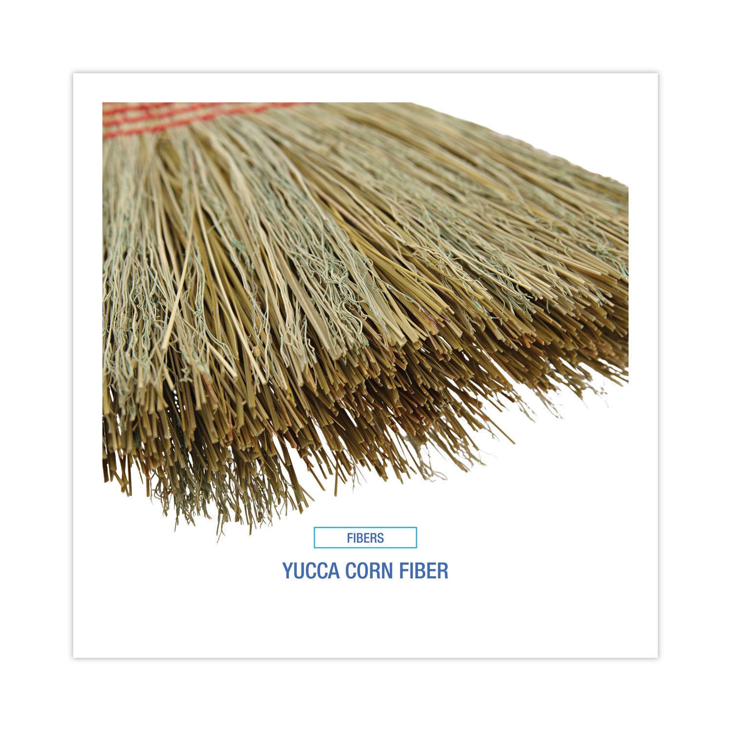 Boardwalk® Parlor Broom, Yucca/Corn Fiber Bristles, 56" Overall Length, Natural, 12/Carton