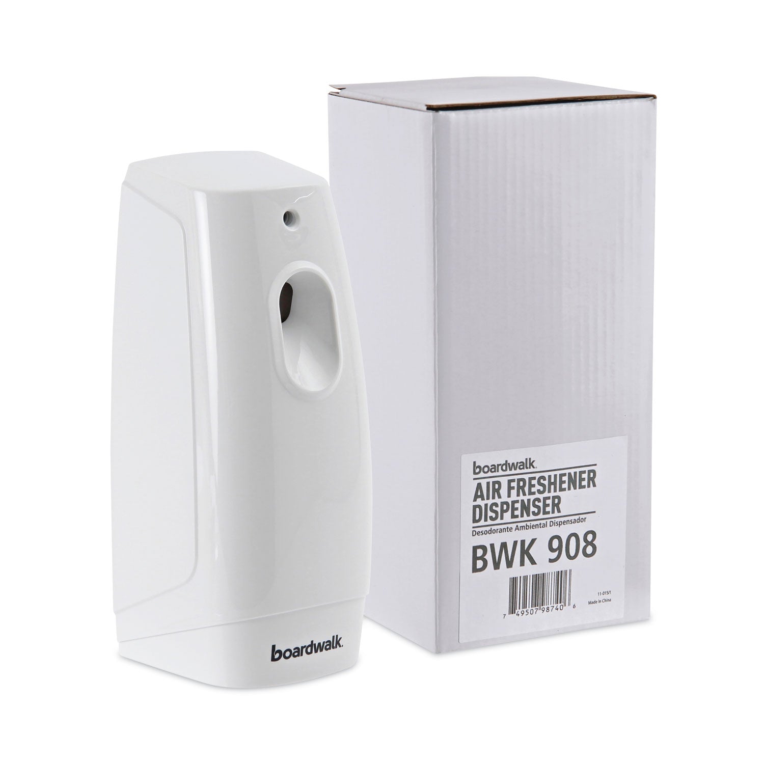 Boardwalk® Classic Metered Air Freshener Dispenser, 4" x 3" x 9.5", White