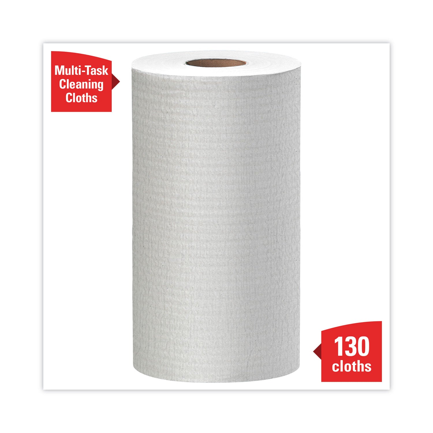 WypAll® General Clean X60 Cloths, Small Roll, 9.8 x 13.4, White, 130/Roll, 12 Rolls/Carton