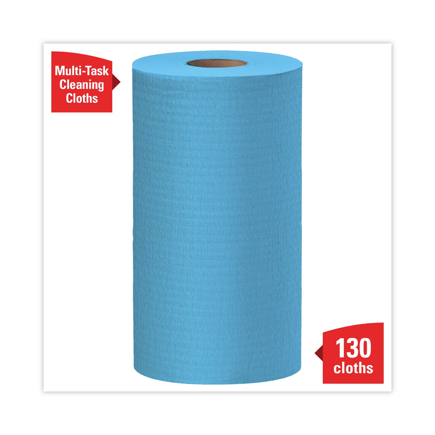 WypAll® General Clean X60 Cloths, Small Roll, 13.5 x 19.6, Blue, 130/Roll, 6 Rolls/Carton