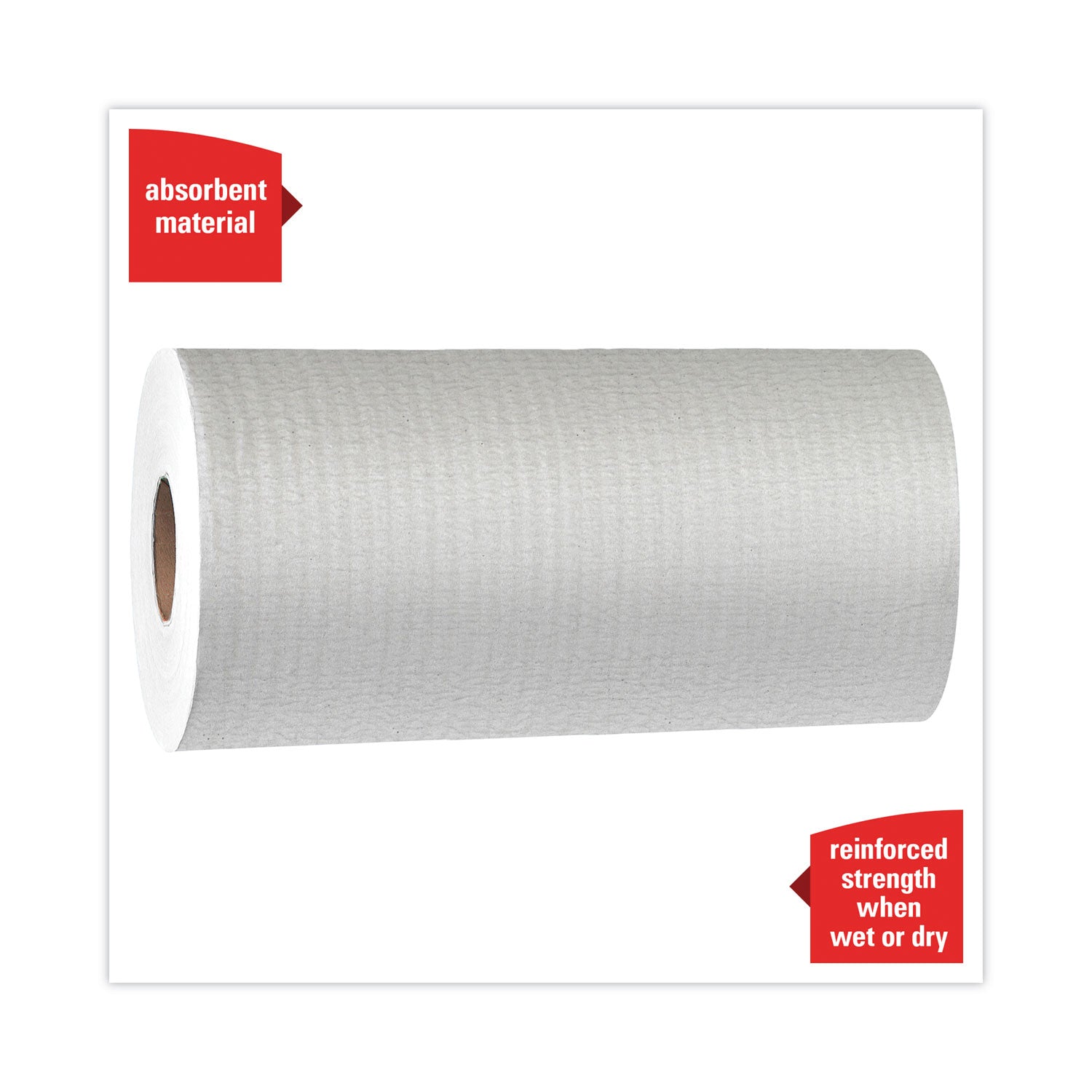 WypAll® General Clean X60 Cloths, Small Roll, 9.8 x 13.4, White, 130/Roll, 12 Rolls/Carton