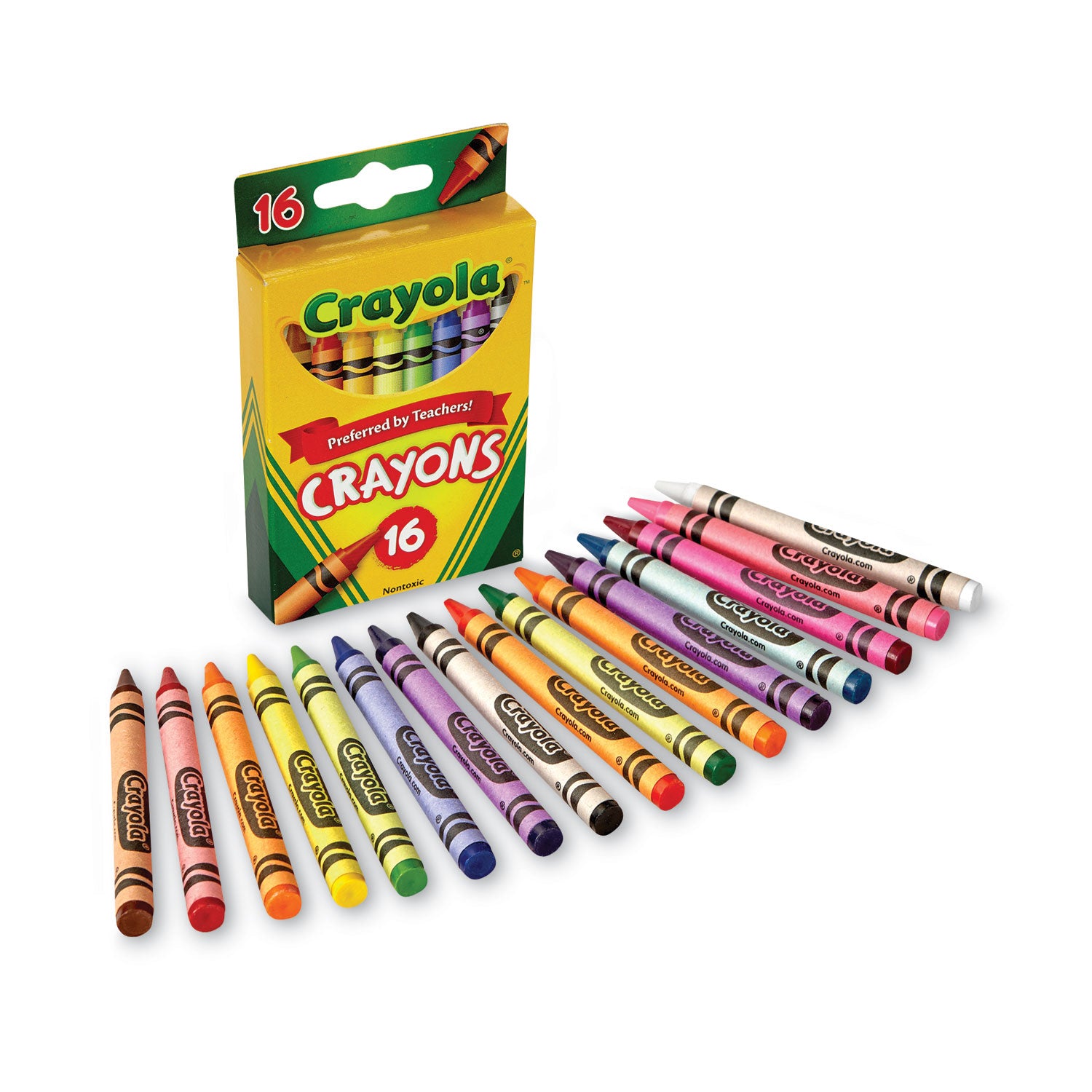 Crayola® Classic Color Crayons, Peggable Retail Pack, 16 Colors/Pack