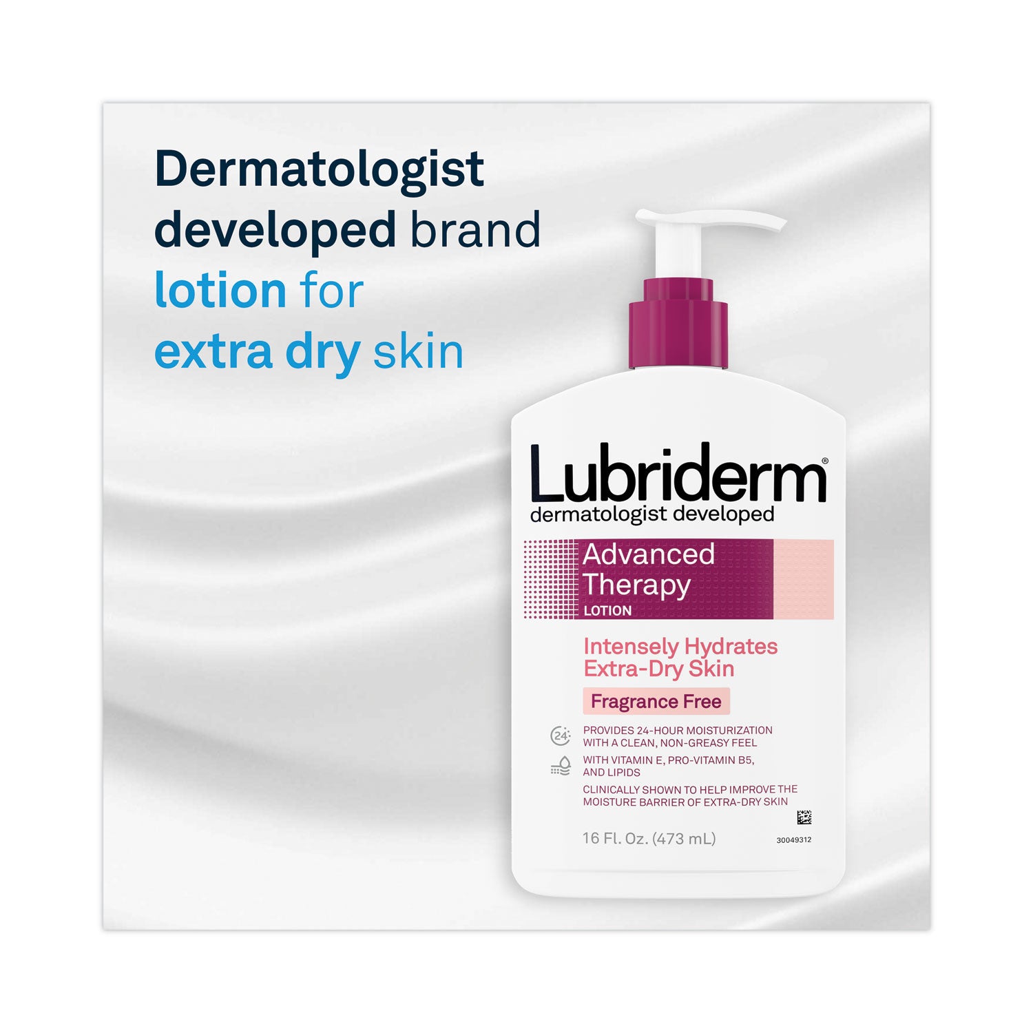 Lubriderm® Advanced Therapy Moisturizing Hand/Body Lotion, 16 oz Pump Bottle