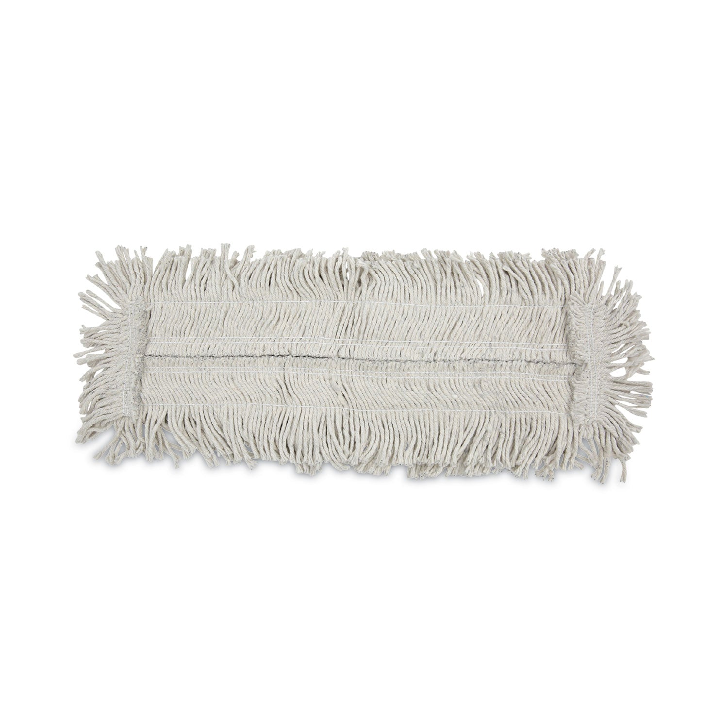 Disposable Cut End Dust Mop Head, Cotton/Synthetic, 24w x 5d, White