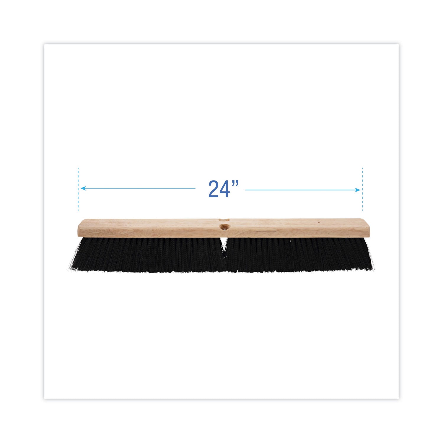 Boardwalk® Floor Brush Head, 3" Black Polypropylene Bristles, 24" Brush