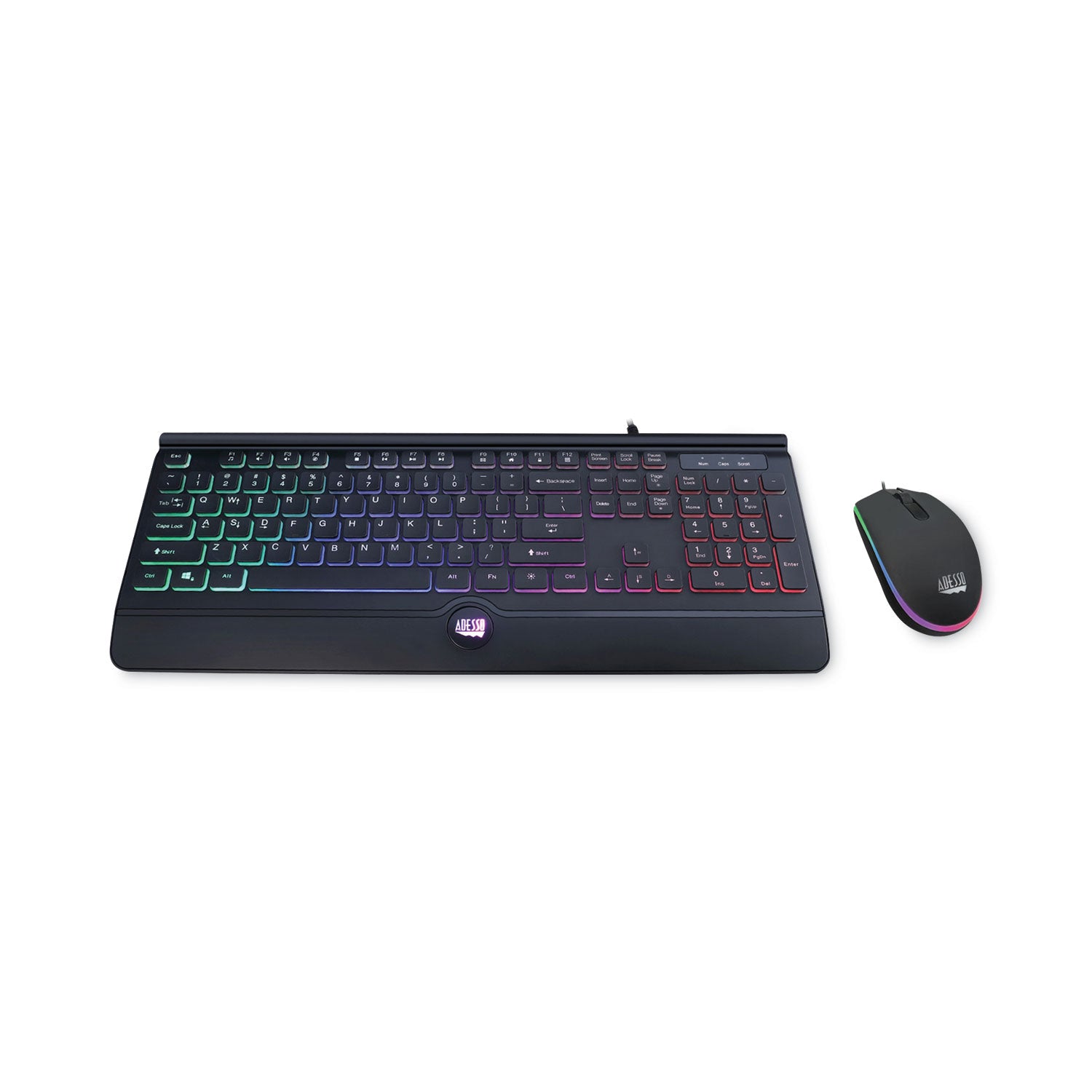 Backlit Gaming Keyboard and Mouse Combo, USB, Black