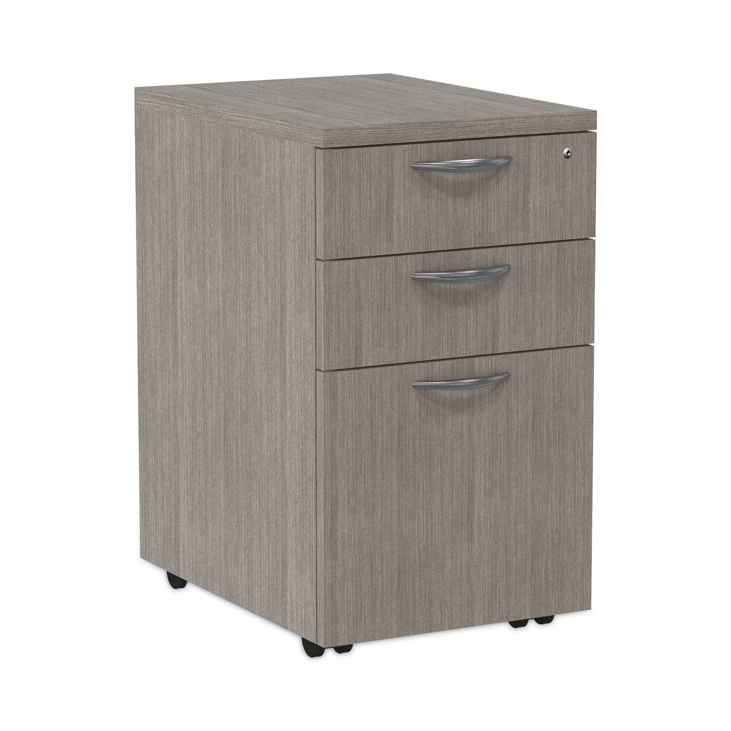 Alera® Alera Valencia Series Mobile Pedestal File, Left/Right, 3-Drawer: Box/Box/File, Legal/Letter, Gray, 15.88 x 20.5 x 28.39