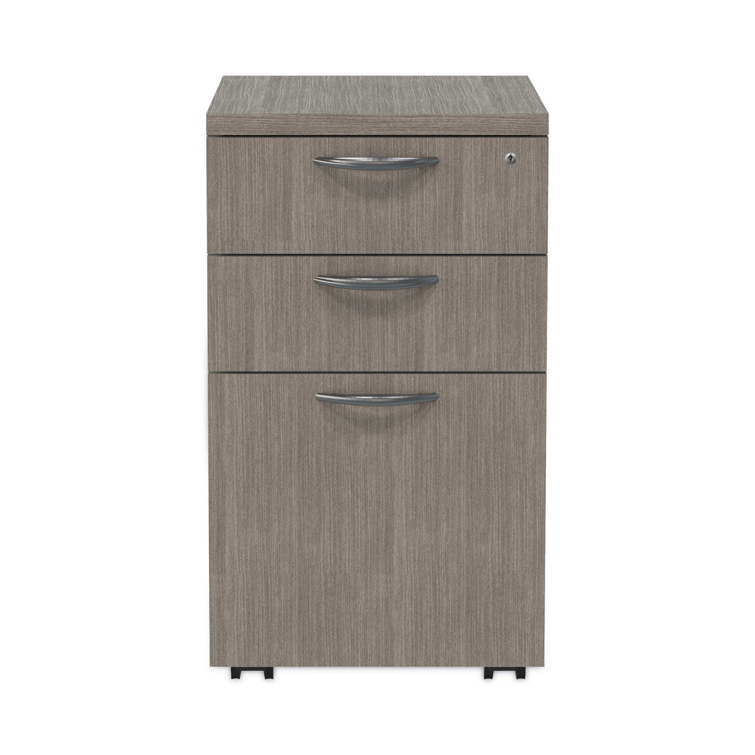 Alera Valencia Series Mobile Pedestal File, Left/Right, 3-Drawer: Box/Box/File, Legal/Letter, Gray, 15.88 x 20.5 x 28.39