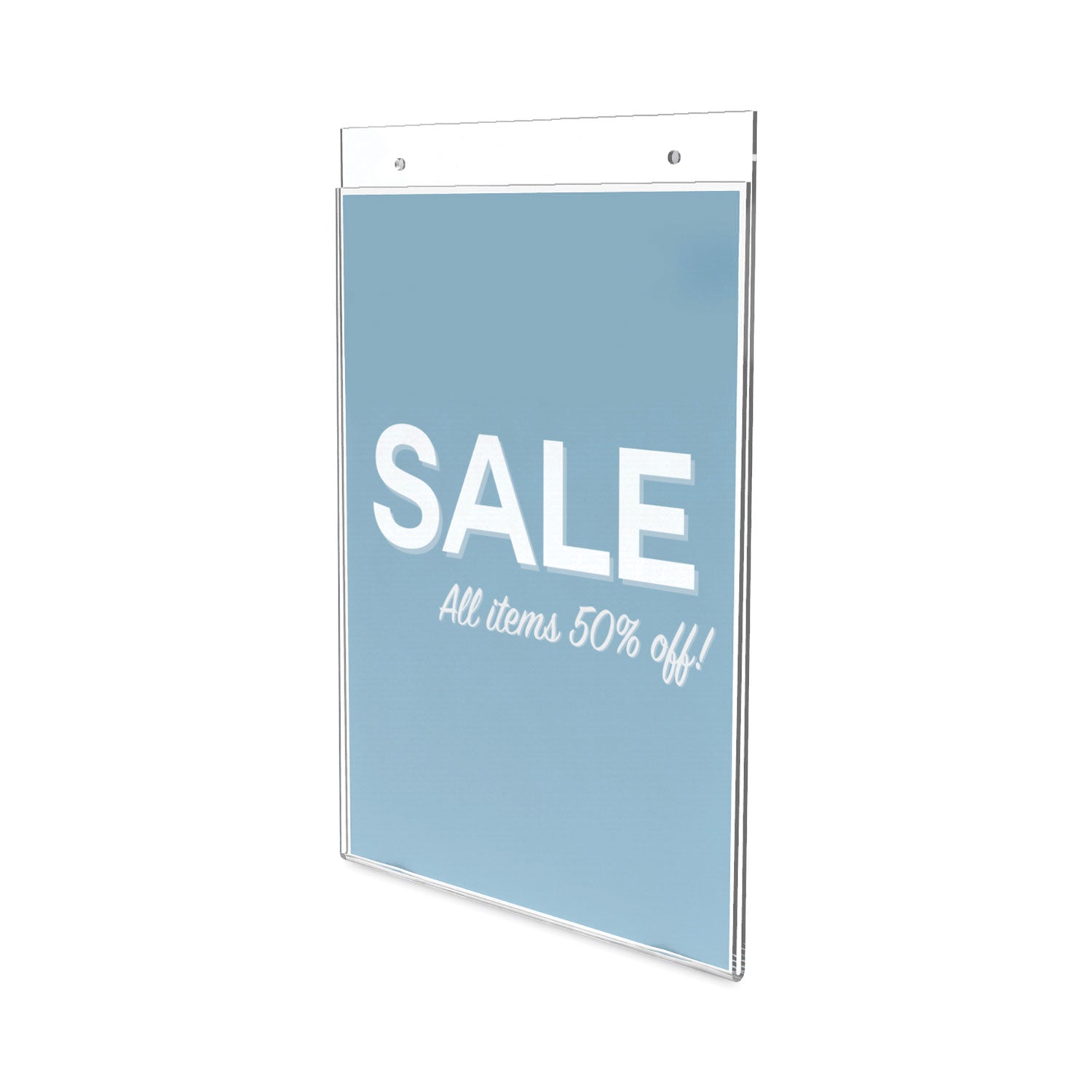 deflecto® Classic Image Wall-Mount Sign Holder, Portrait, 8.5 x 11, Clear