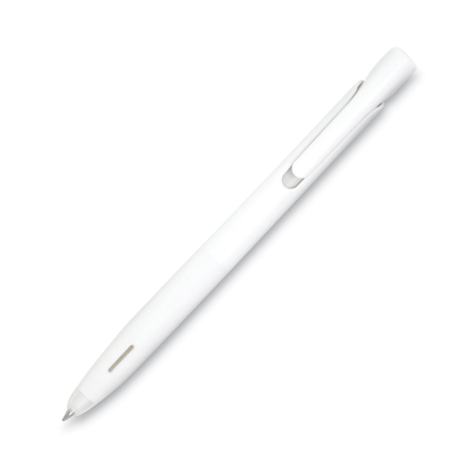 Zebra® bLen Gel Pen, Retractable, Fine 0.7 mm, Black Ink, White Barrel, Dozen