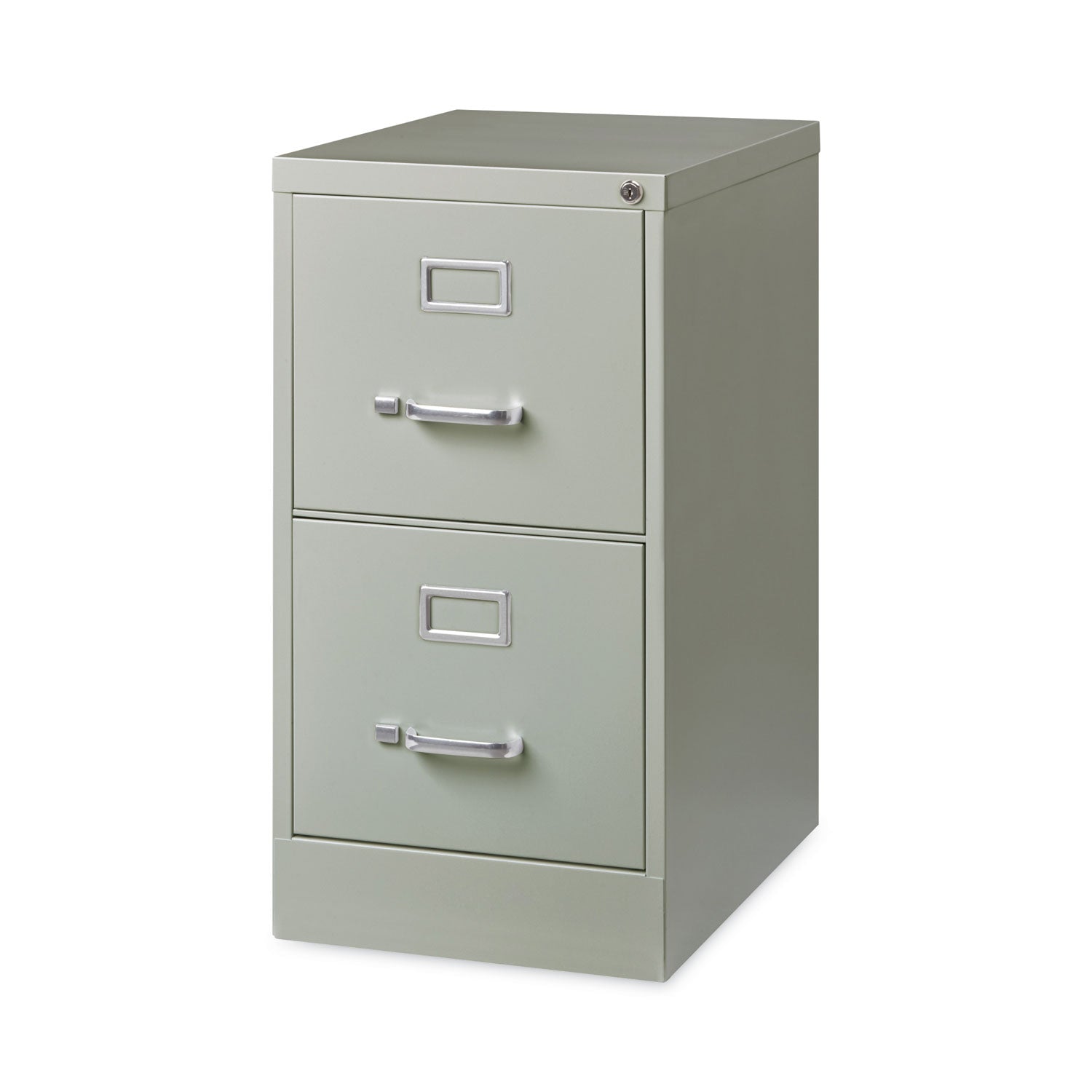 Alera® Two-Drawer Economy Vertical File, Letter-Size File Drawers, 15" x 22" x 28.37", Light Gray