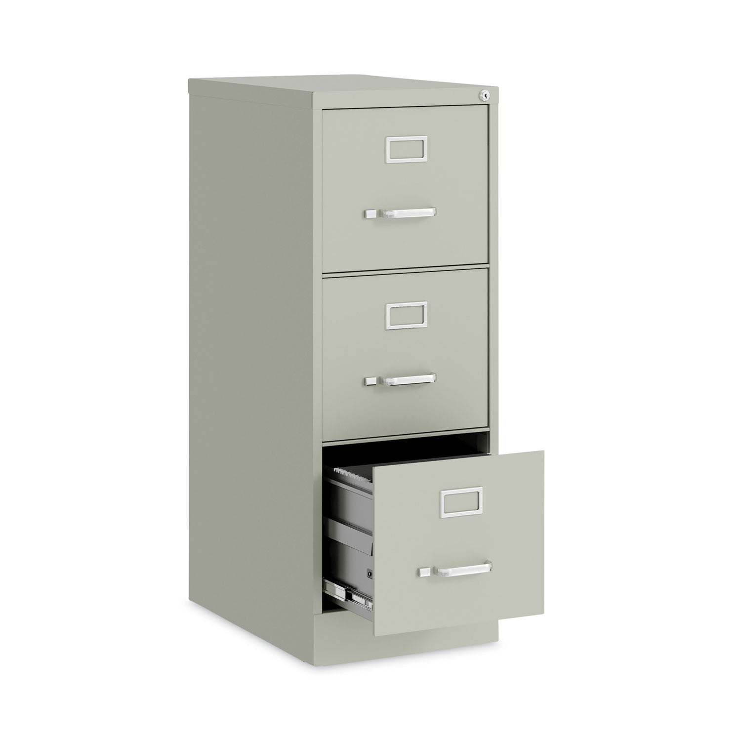 Three-Drawer Economy Vertical File, Letter-Size File Drawers, 15" x 22" x 40.19", Light Gray Alera® Flipcost