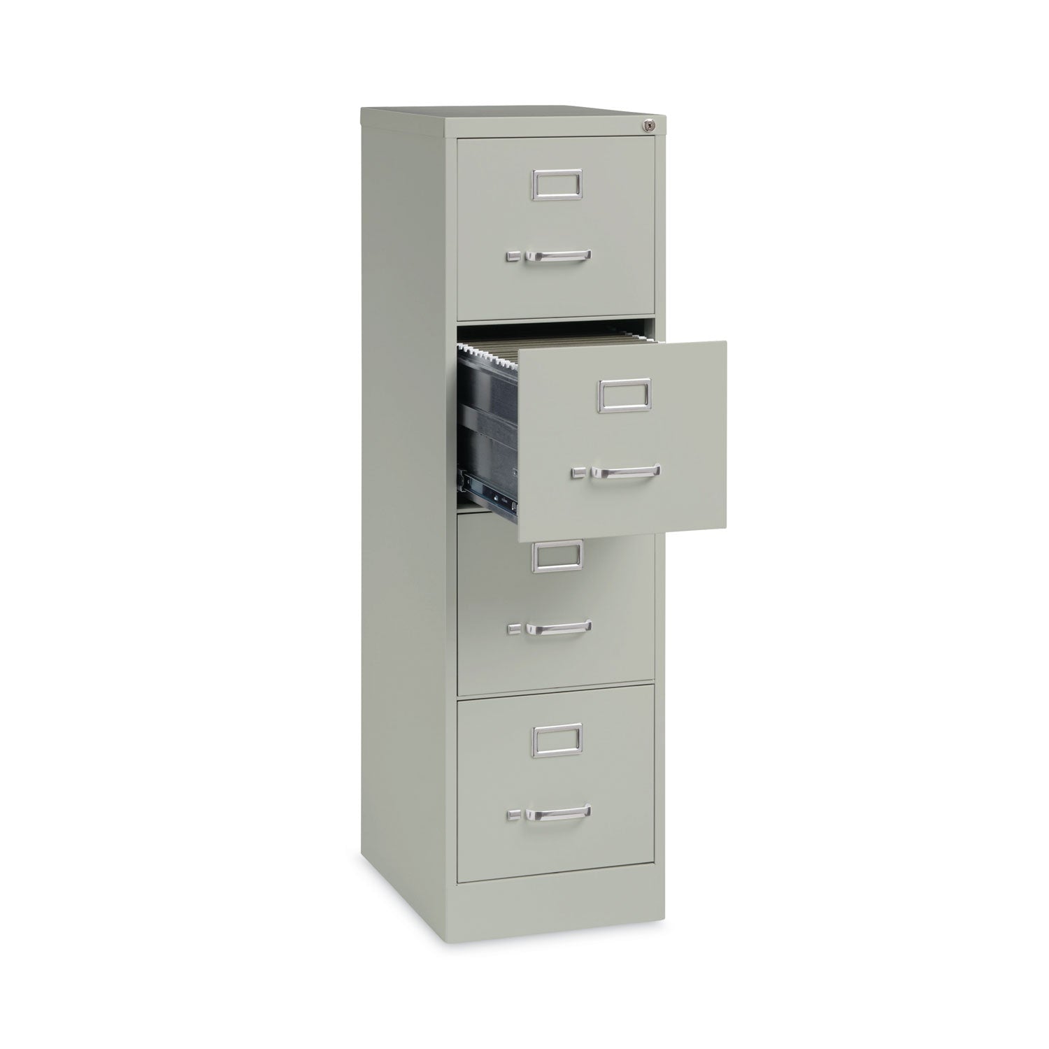 Alera® Four-Drawer Economy Vertical File, Letter-Size File Drawers, 15" x 22" x 52", Light Gray