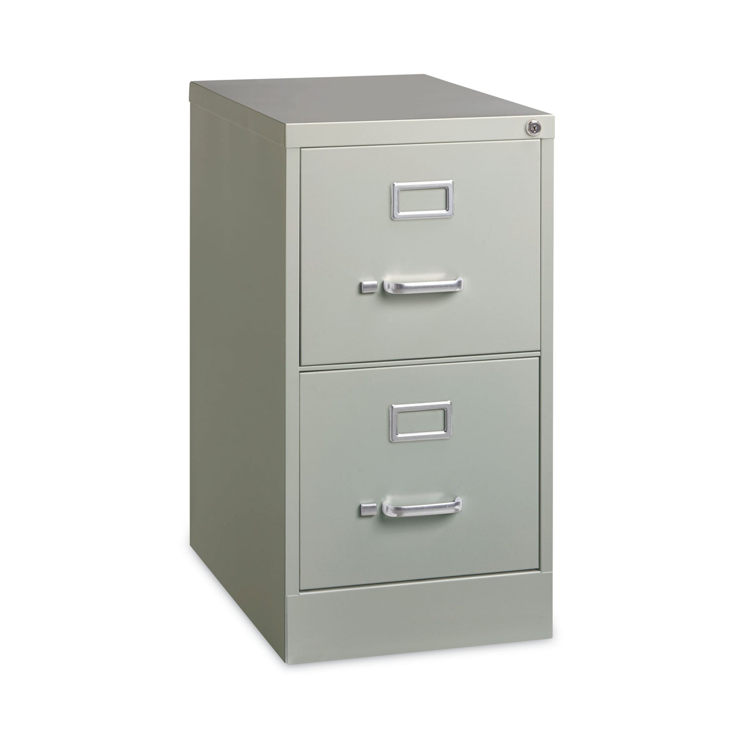 Alera® Two-Drawer Economy Vertical File, Letter-Size File Drawers, 15" x 22" x 28.37", Light Gray