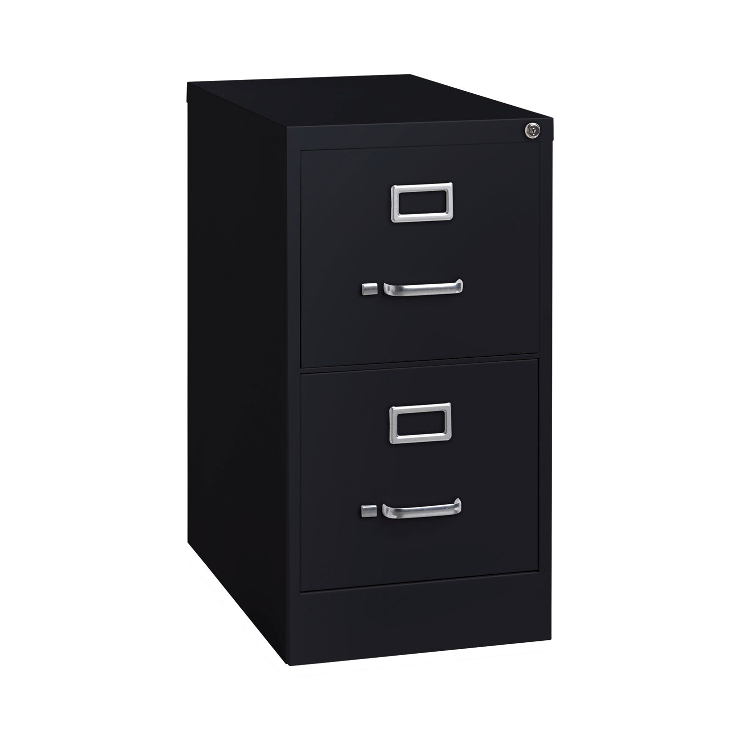 Alera® Two-Drawer Economy Vertical File, Letter-Size File Drawers, Black, 15" x 22" x 28.37"