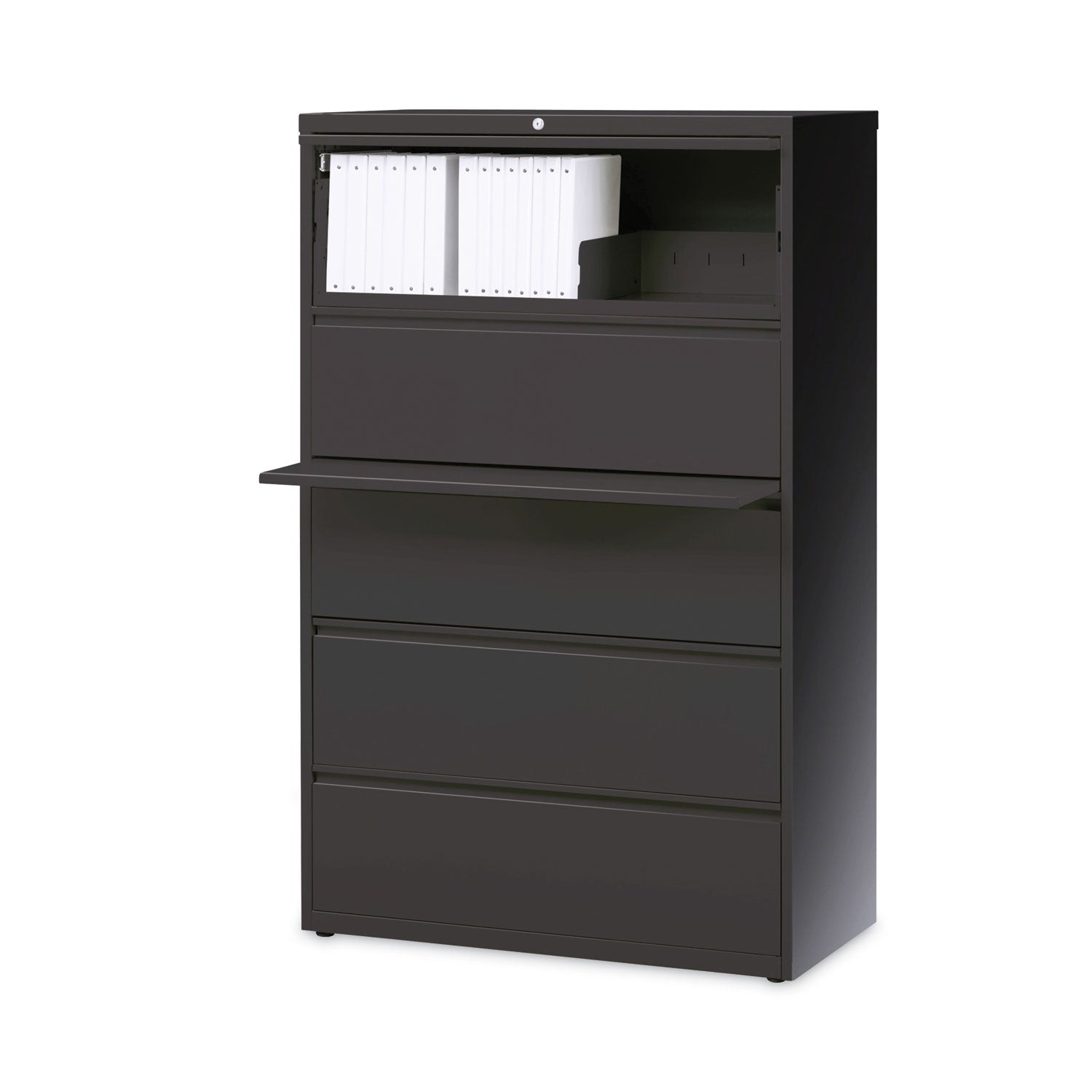 Lateral File Cabinet, 5 Letter/Legal/A4-Size File Drawers, Charcoal, 36 x 18.62 x 67.62