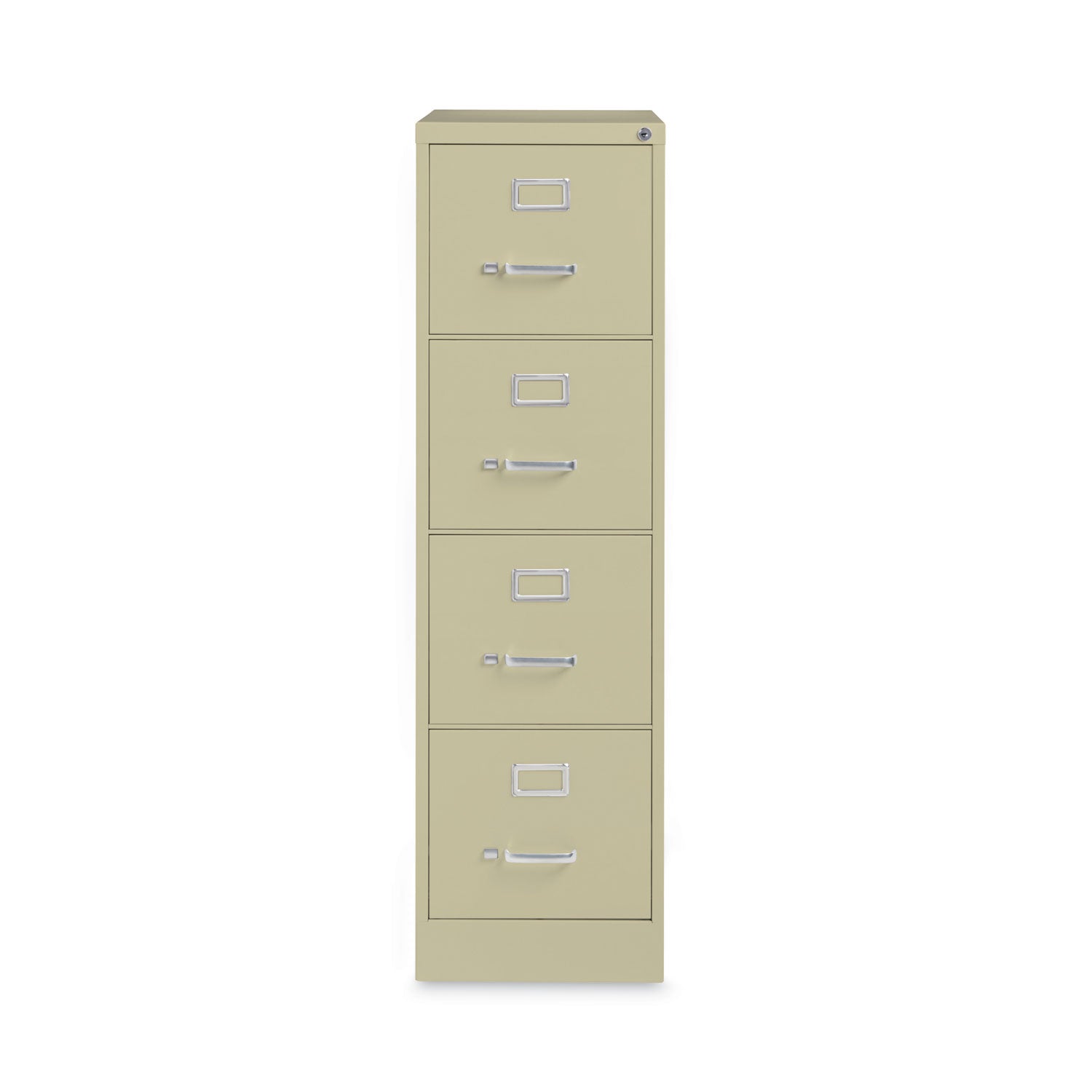 Four-Drawer Economy Vertical File, Letter-Size File Drawers, 15" x 26.5" x 52", Putty