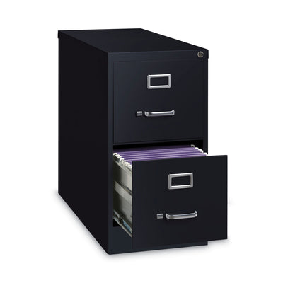 Vertical Letter File Cabinet, 2 Letter-Size File Drawers, Black, 15 x 26.5 x 28.37 Flipcost Flipcost