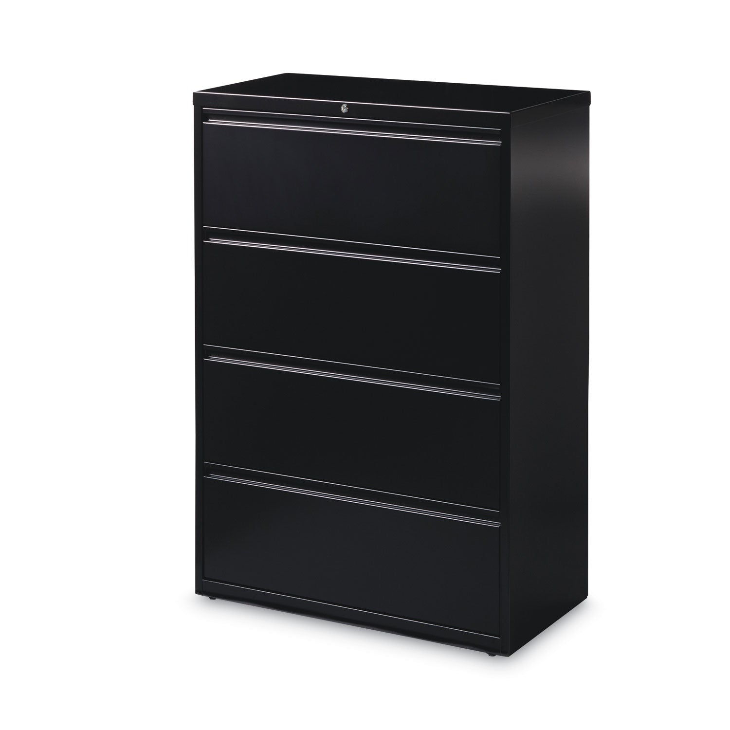 Lateral File Cabinet, 4 Letter/Legal/A4-Size File Drawers, Black, 36 x 18.62 x 52.5