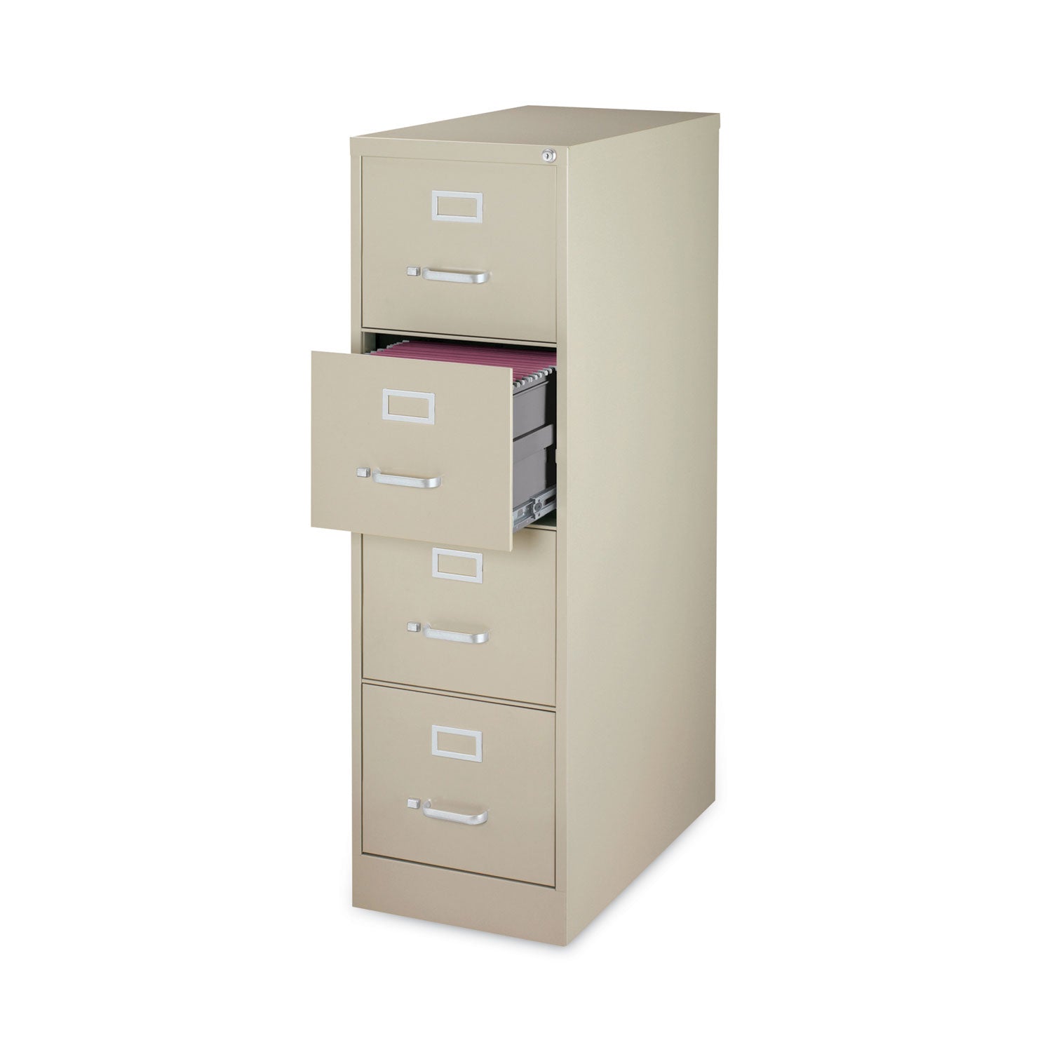 Alera® Four-Drawer Economy Vertical File, Letter-Size File Drawers, 15" x 26.5" x 52", Putty