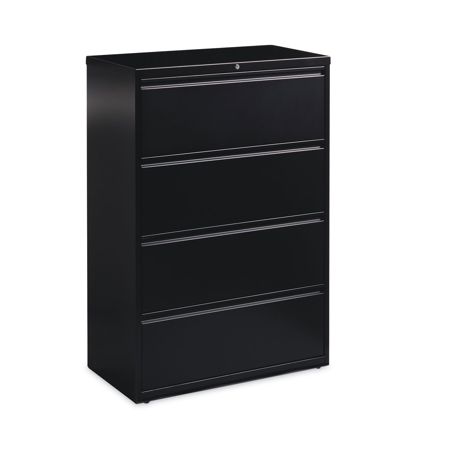 Hirsh Industries® Lateral File Cabinet, 4 Letter/Legal/A4-Size File Drawers, Black, 36 x 18.62 x 52.5