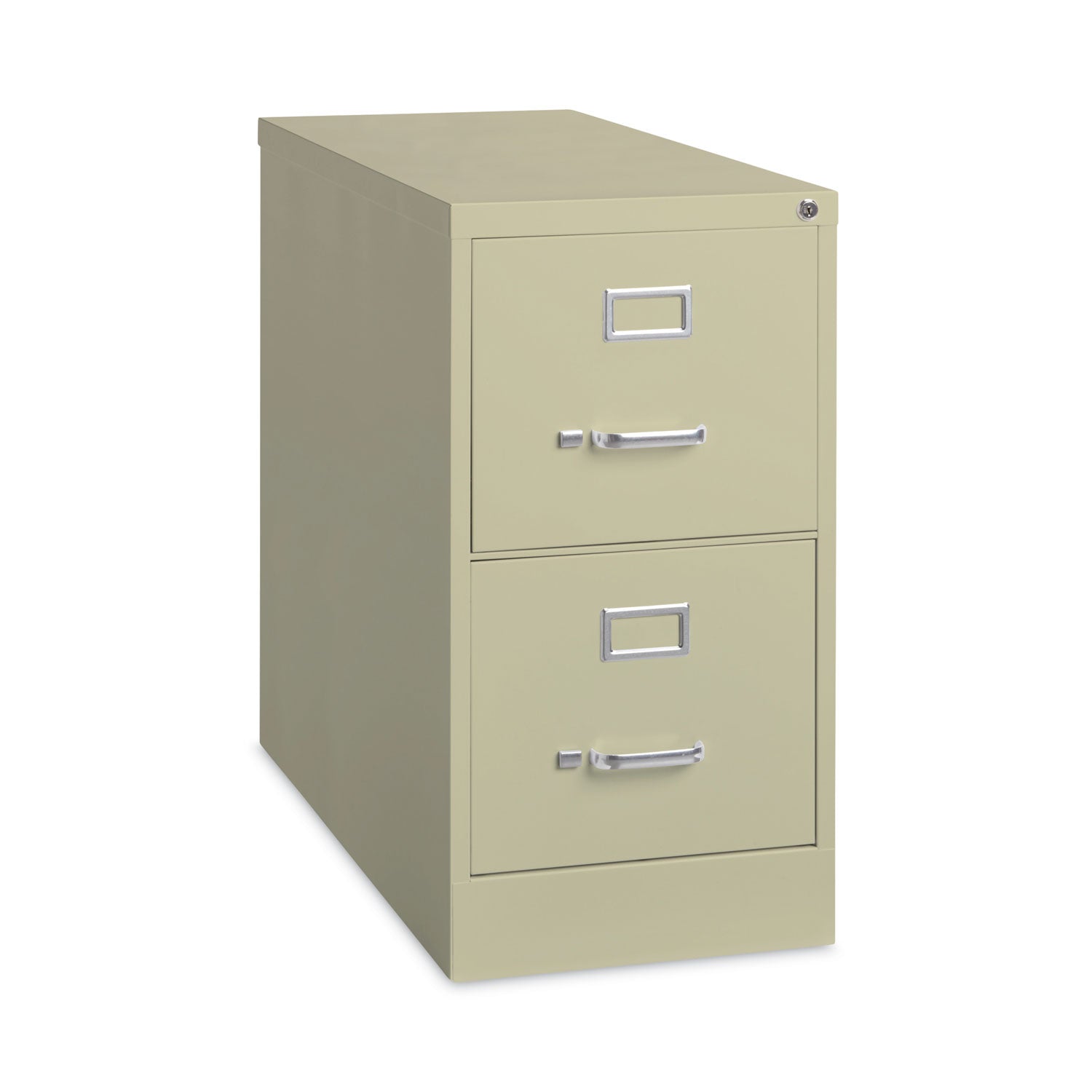 Two-Drawer Economy Vertical File, Letter-Size File Drawers, 15" x 26.5" x 28.37", Putty Alera® Flipcost