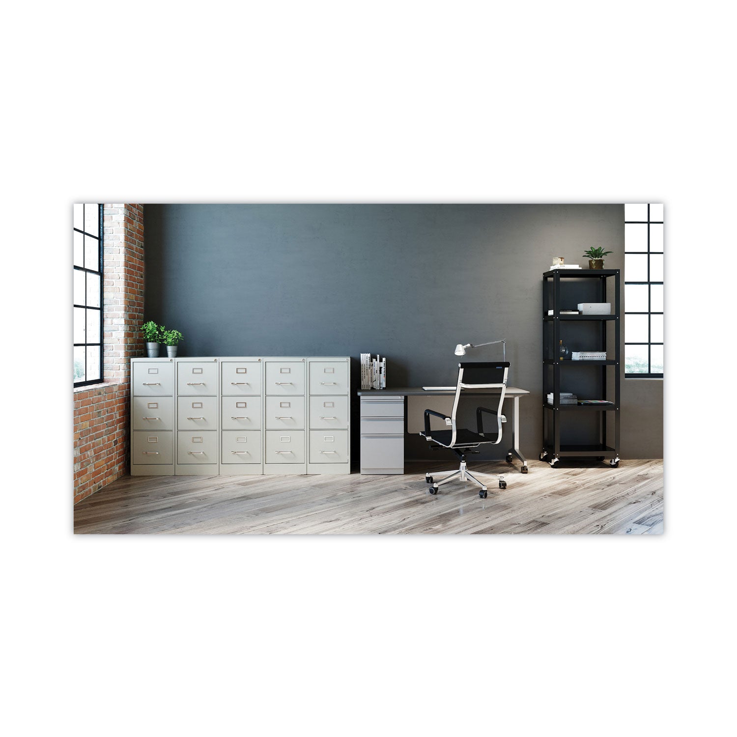 Three-Drawer Economy Vertical File, Letter-Size File Drawers, 15" x 22" x 40.19", Light Gray Alera® Flipcost