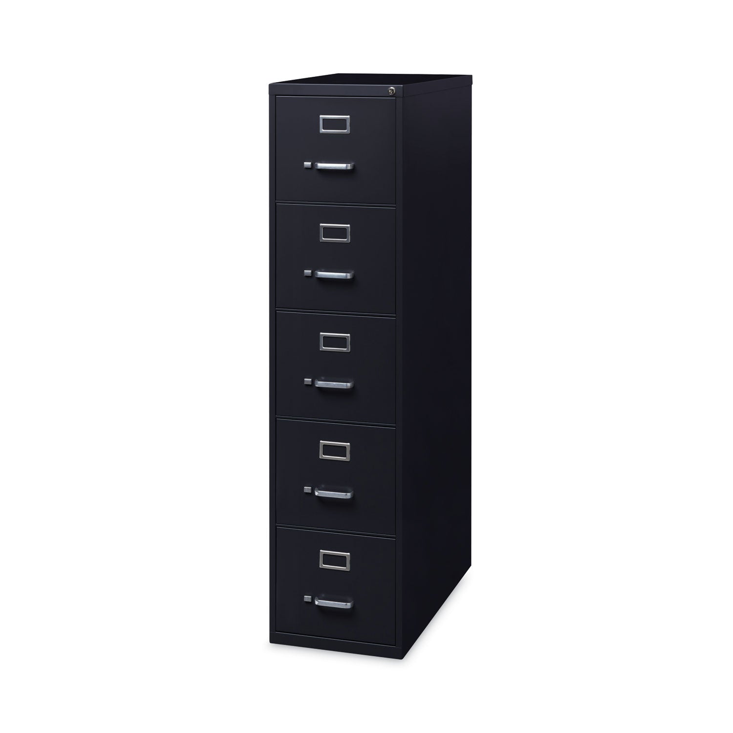 Alera® Five-Drawer Economy Vertical File, Letter-Size File Drawers, 15" x 26.5" x 61.37", Black