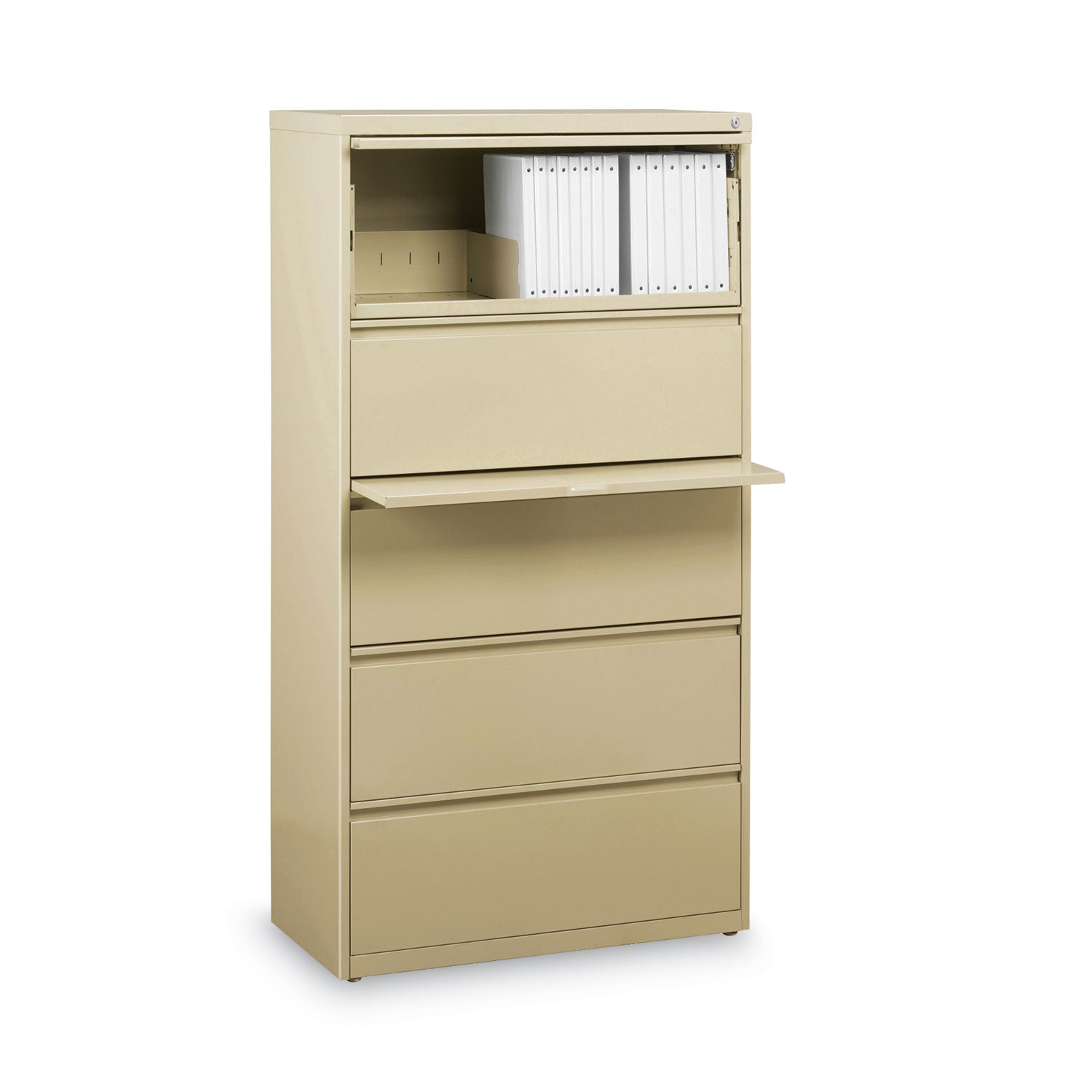 Lateral File, Five Legal/Letter/A4-Size File Drawers, 30" x 18.62" x 67.62", Putty Alera® Flipcost