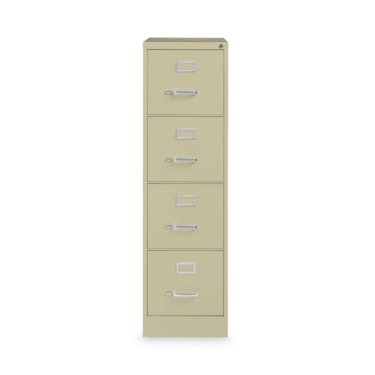 Four-Drawer Economy Vertical File, Letter-Size File Drawers, 15" x 22" x 52", Putty