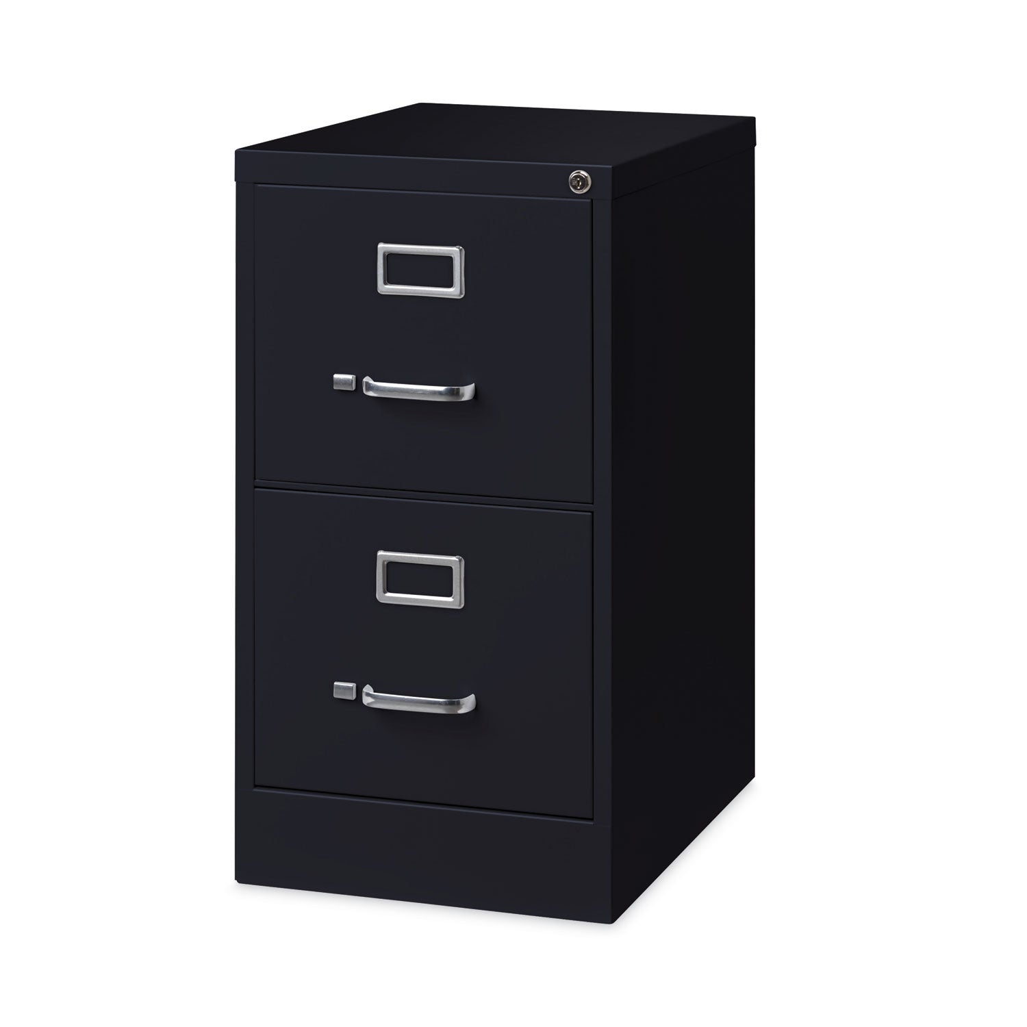 Alera® Two-Drawer Economy Vertical File, Letter-Size File Drawers, Black, 15" x 22" x 28.37"