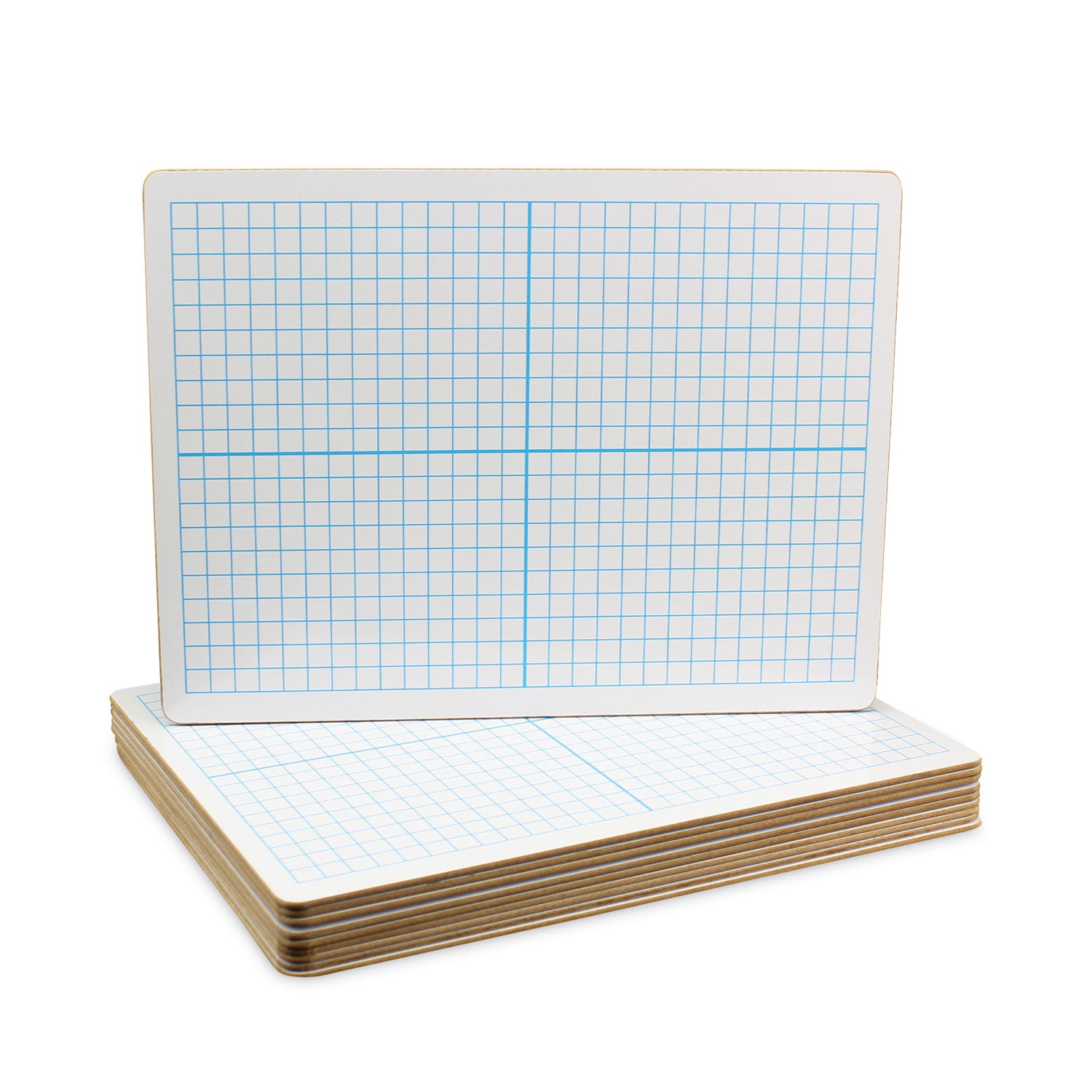 Flipside Graphing Two-Sided Dry Erase Board, 12 x 9, White Surface, 12/Pack