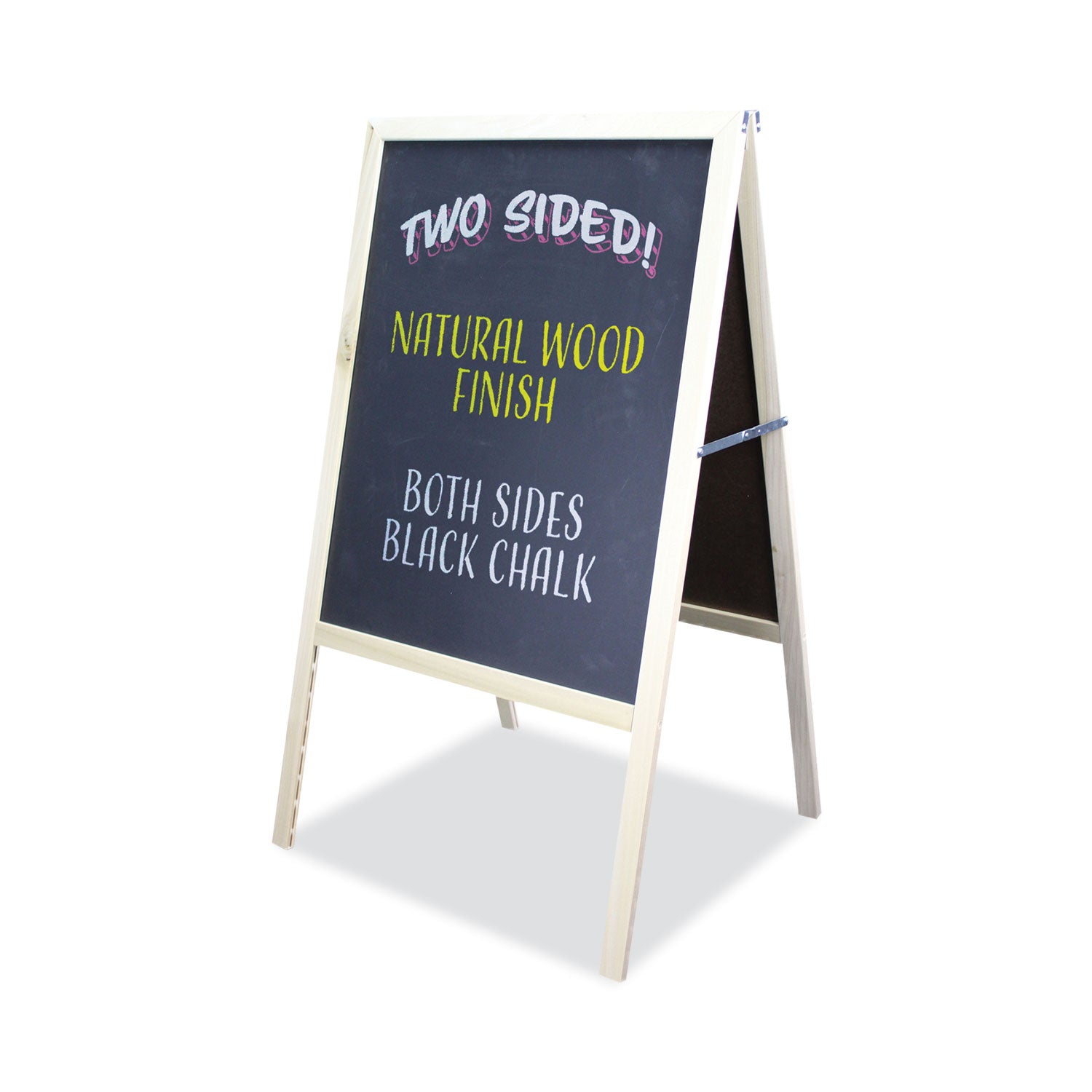 Flipside Black Chalkboard Marquee, 24 x 42, Black Surface, Natural Wood Frame