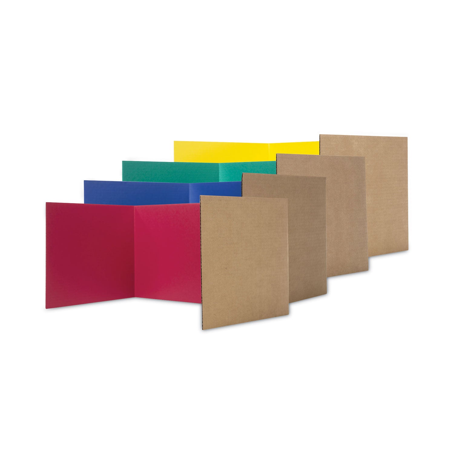 Study Carrel, 48 x 12, Assorted Colors, 24/Pack