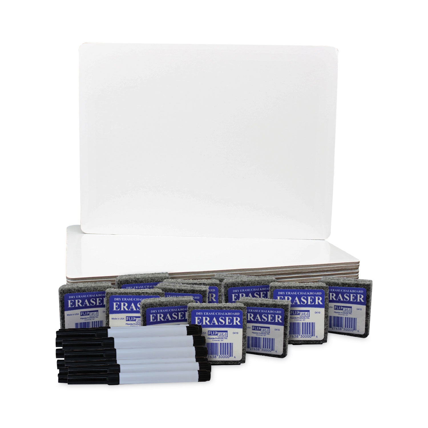 Magnetic Dry Erase Board Set, 12 x 9, White Surface, 12/Pack Flipside Flipcost