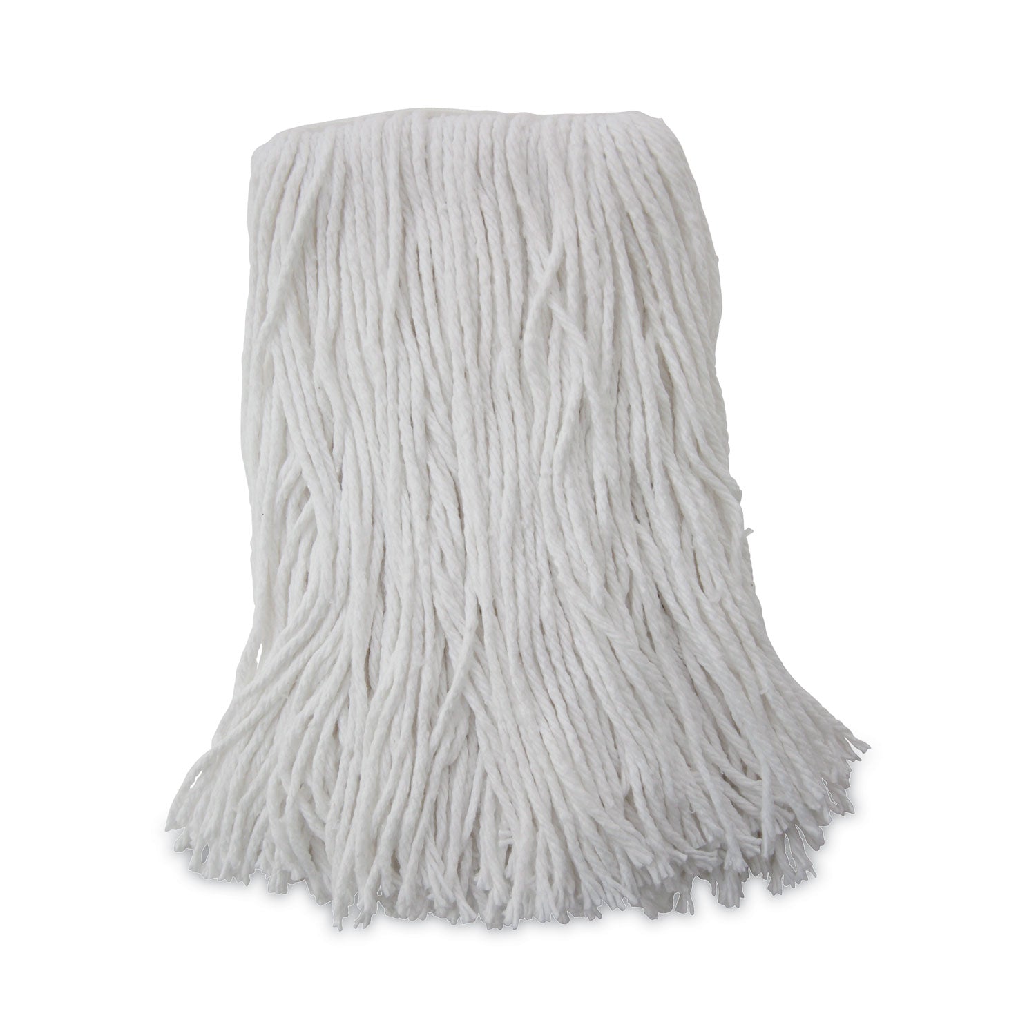 Mop Head, Value Standard Head, Rayon Fiber, Cut-End, Size No. 16, White, 12/Carton