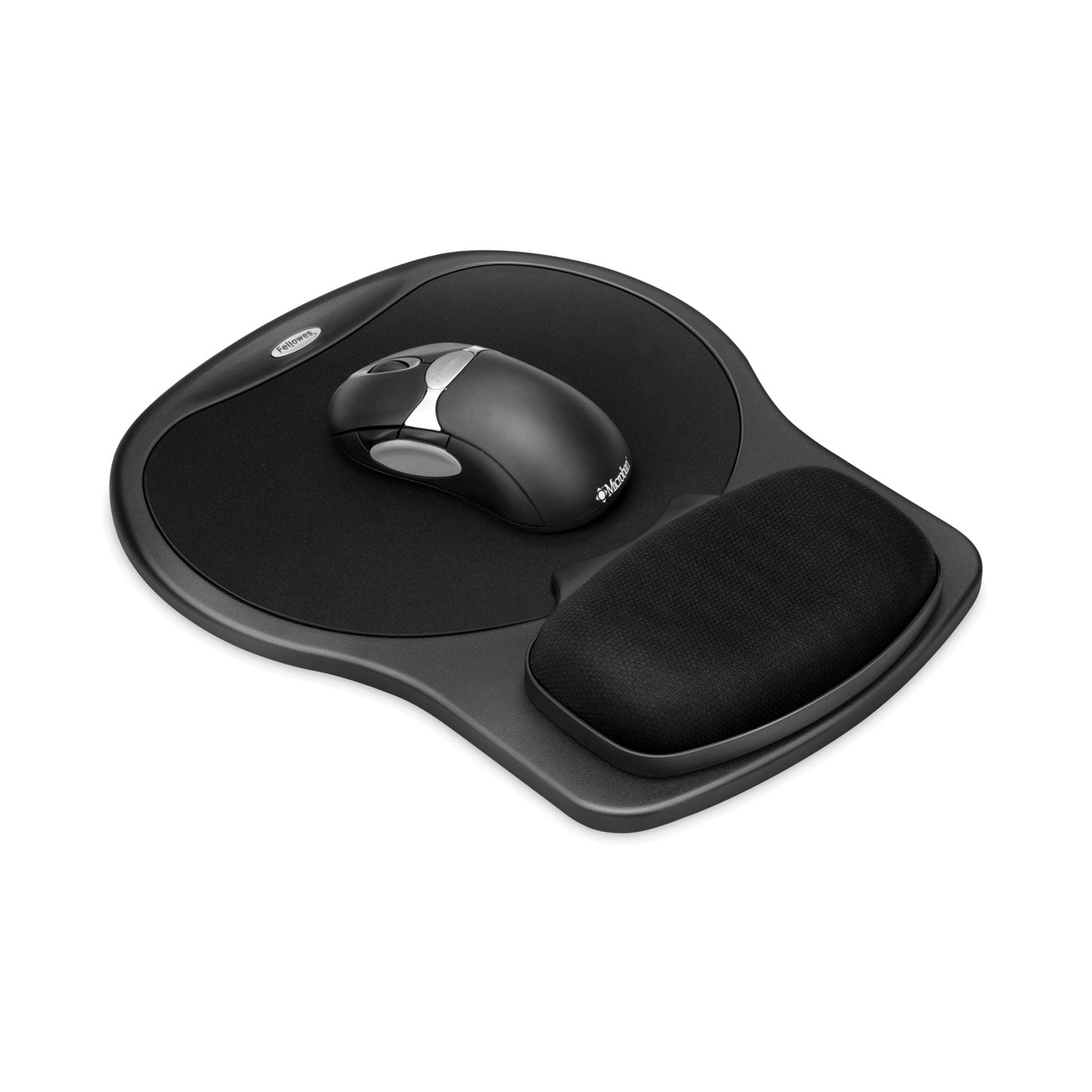 Fellowes® Easy Glide Gel Mouse Pad with Wrist Rest, 10 x 12, Black