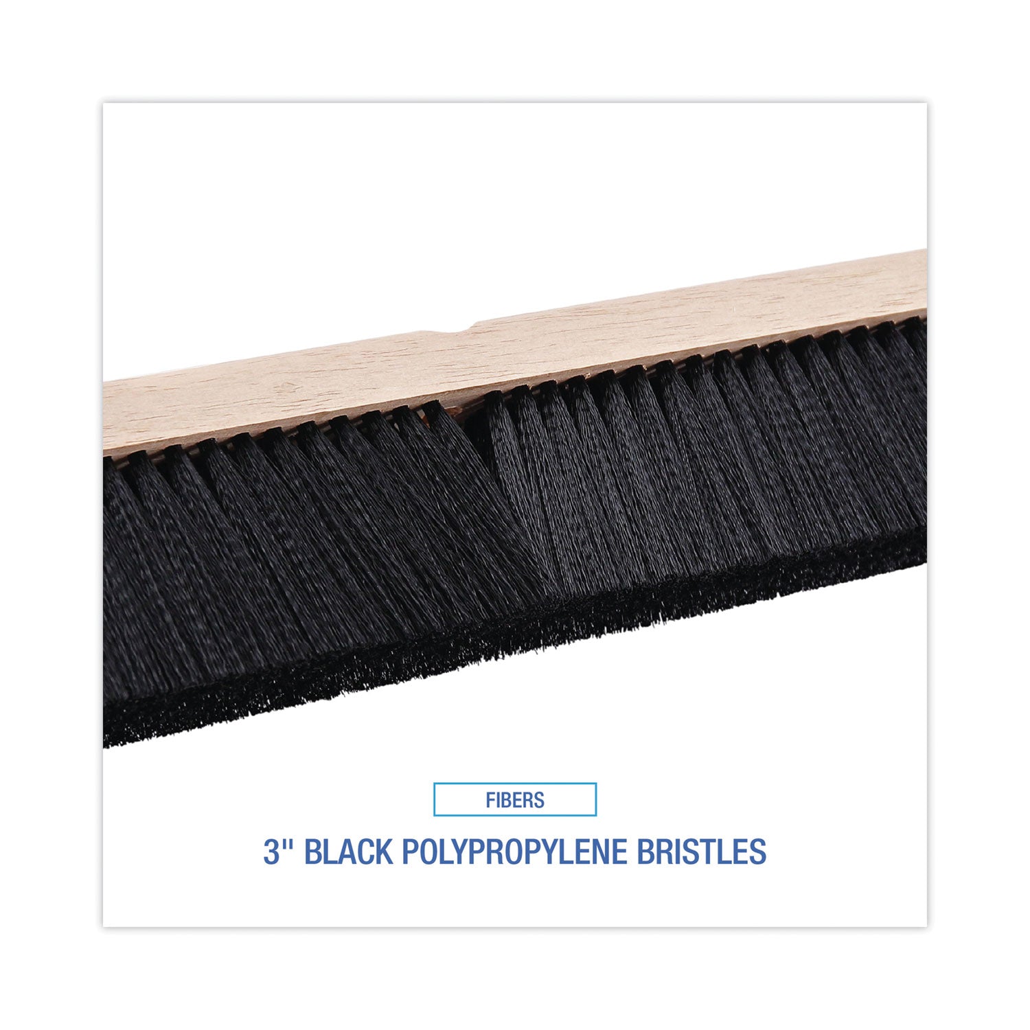 Boardwalk® Floor Brush Head, 3" Black Polypropylene Bristles, 36" Brush