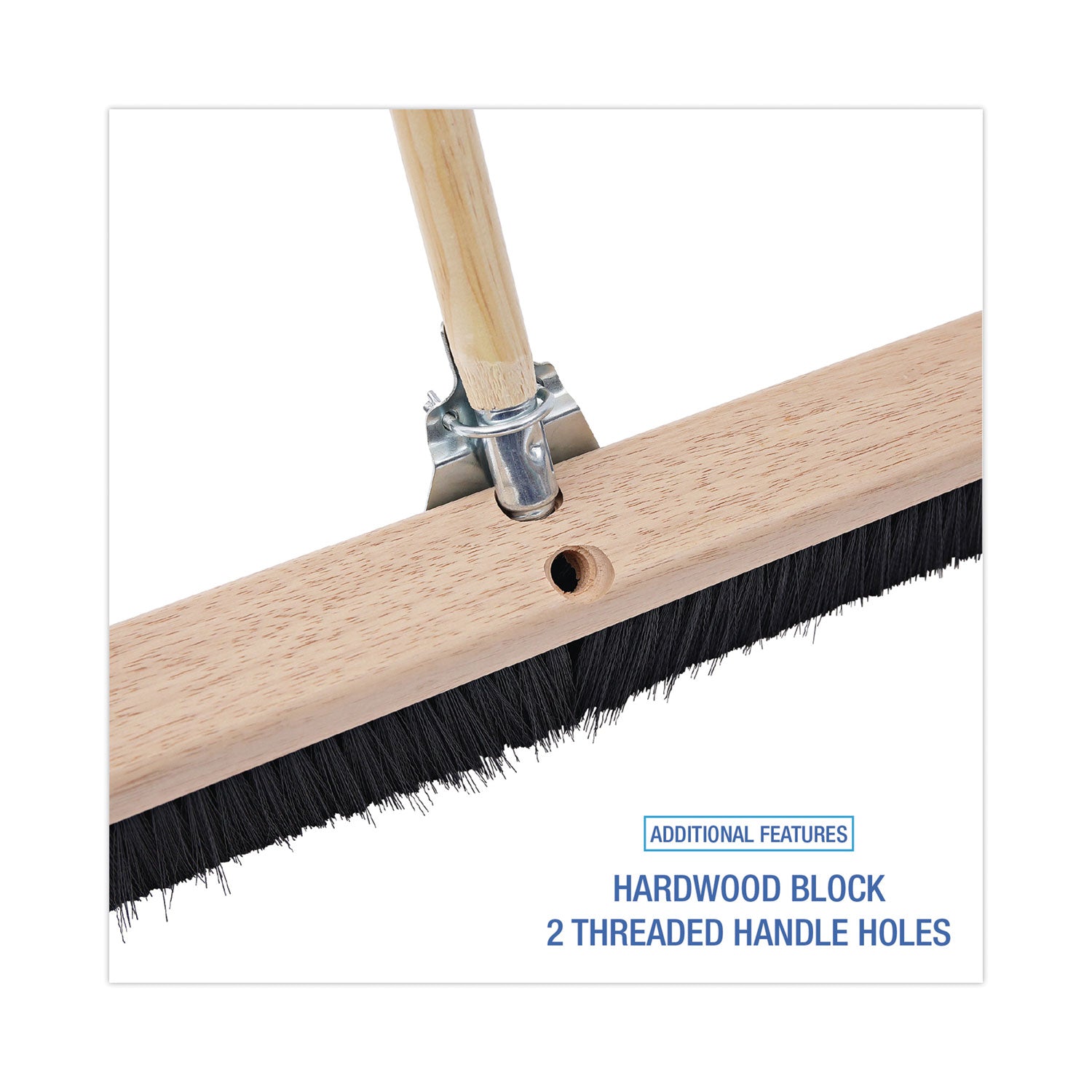 Boardwalk® Floor Brush Head, 3" Black Polypropylene Bristles, 36" Brush