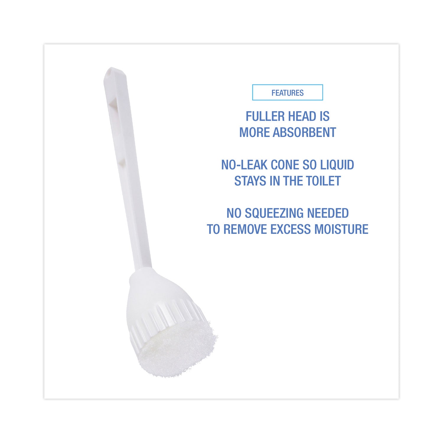 Boardwalk® Cone Bowl Mop, 10" Handle, 2" Mop Head, White