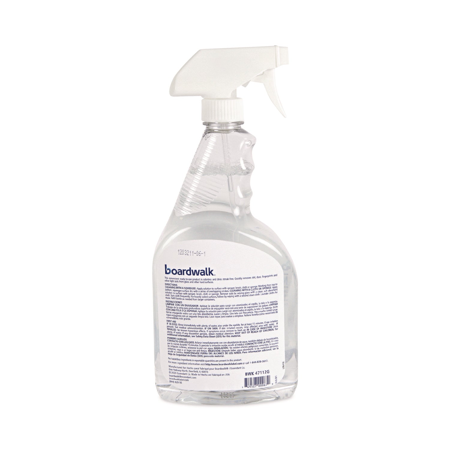 Boardwalk® Natural Glass Cleaner, 32 oz Trigger Spray Bottle, 12/Carton