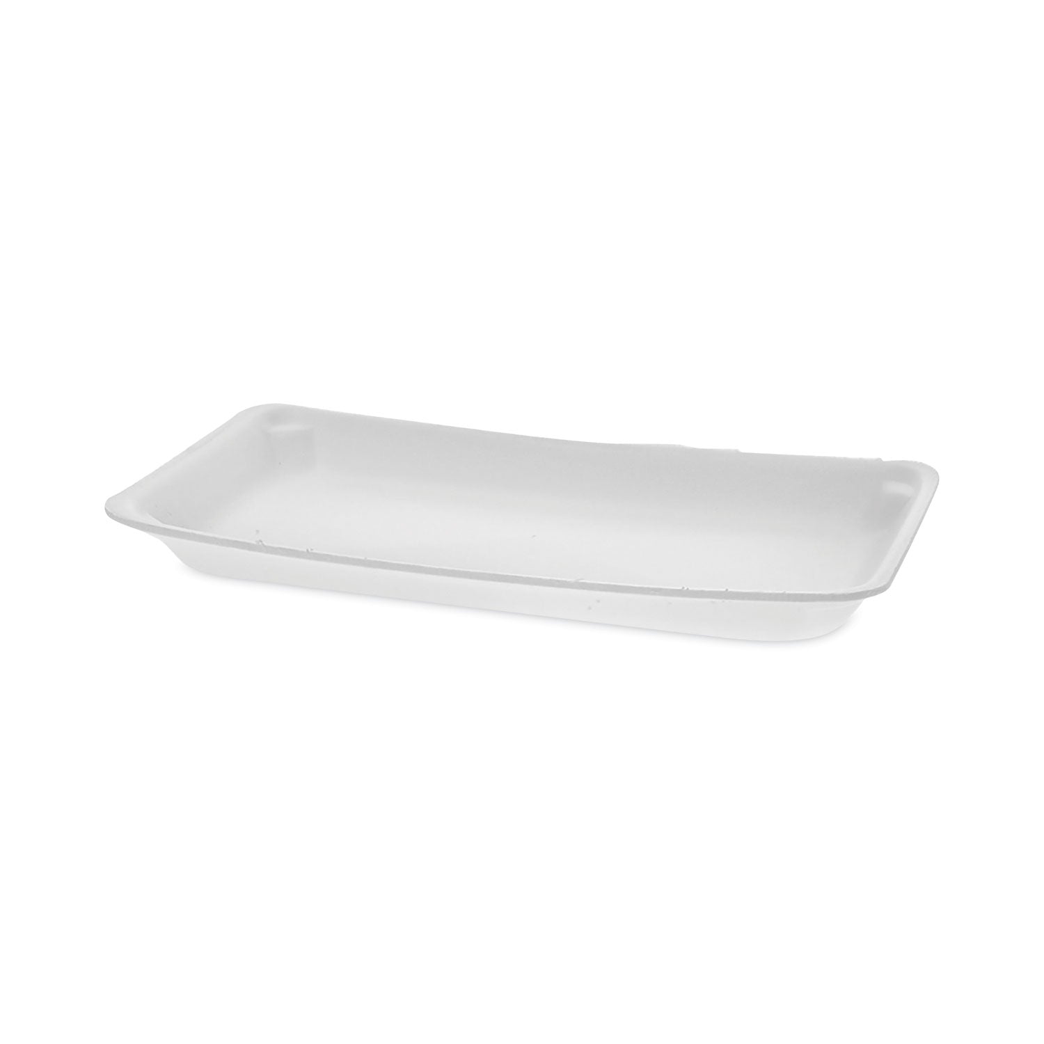 Pactiv Evergreen Supermarket Tray, #10P, 10.75 x 5.5 x 1.2, White, Foam, 400/Carton