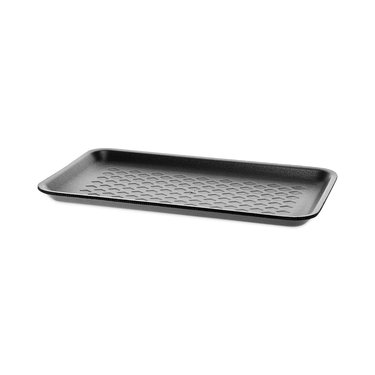 Pactiv Evergreen Supermarket Tray, #10S, 10.88 x 5.88 x 0.69, Black, Foam, 500/Carton