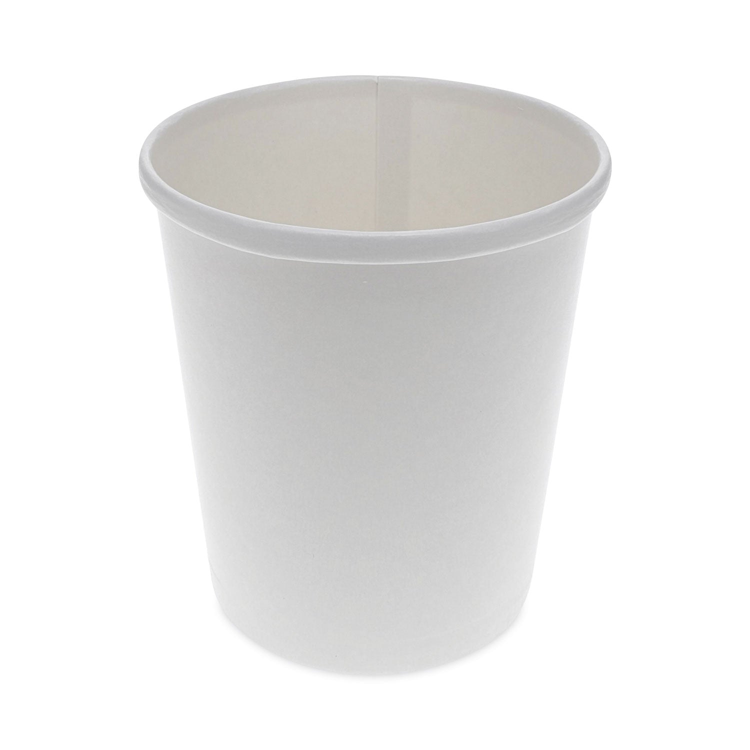 Paper Round Food Container, 32 oz, 5.13" Diameter x 4.5"h, White, 500/Carton