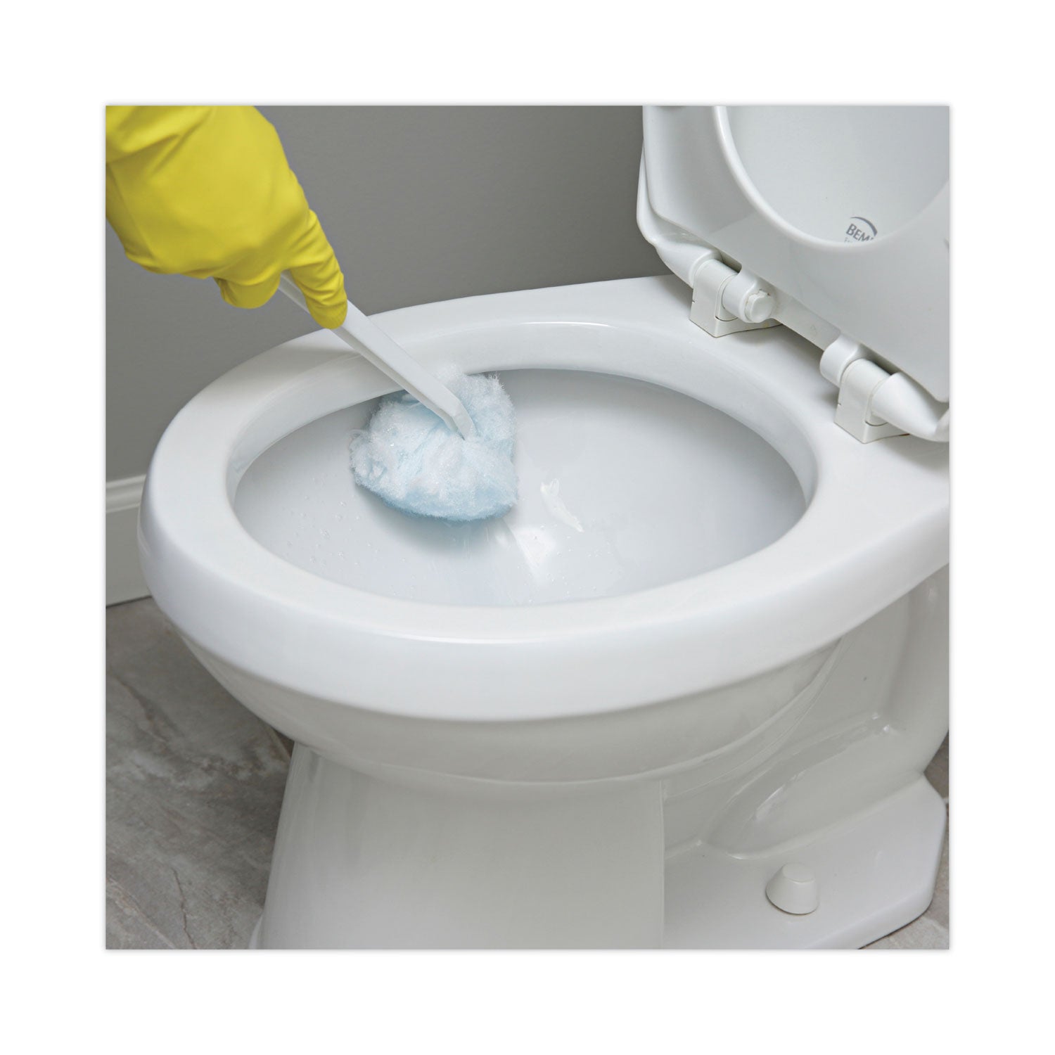 Boardwalk® Toilet Bowl Mop, 12" Handle, White