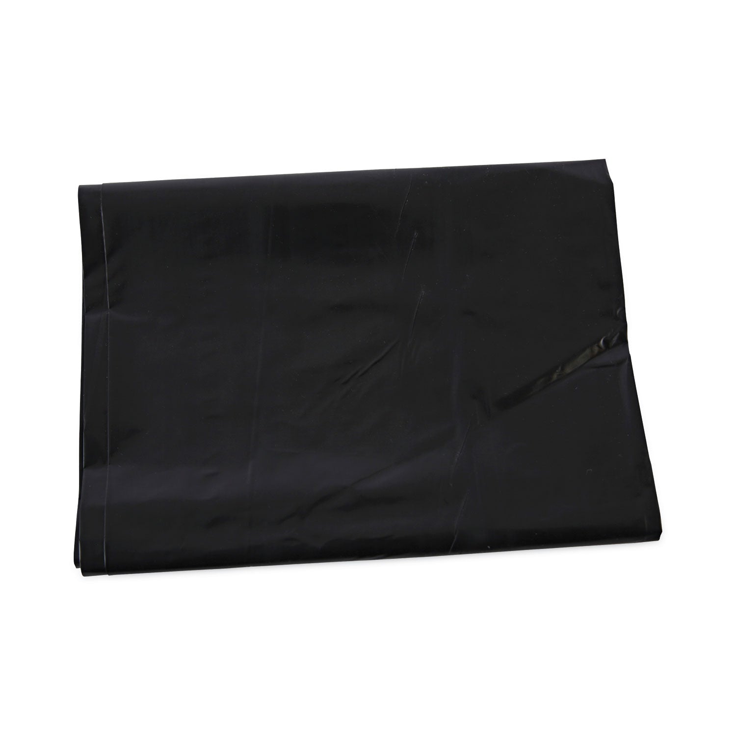 Linear Low Density Industrial Can Liners, 60 gal, 1.7 mil, 38" x 58", Black, Flat Pack, 100/Carton