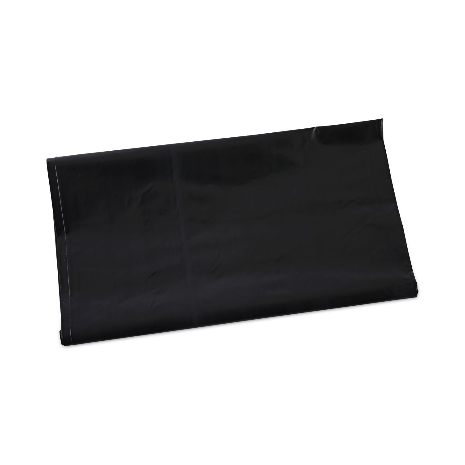 Linear Low Density Industrial Can Liners, 45 gal, 1.7 mil, 40" x 46", Black, Flat Pack, 100/Carton